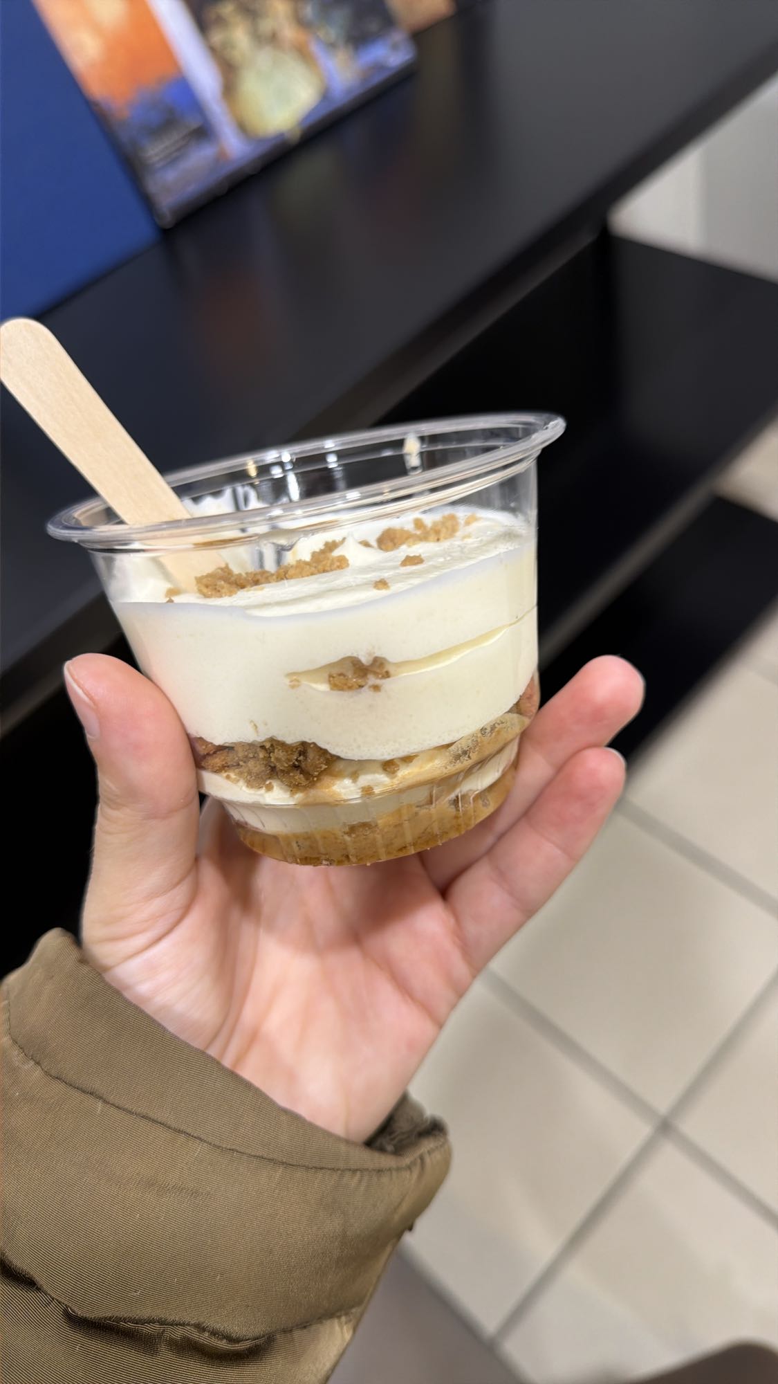 Desert cu cremă și biscuiți