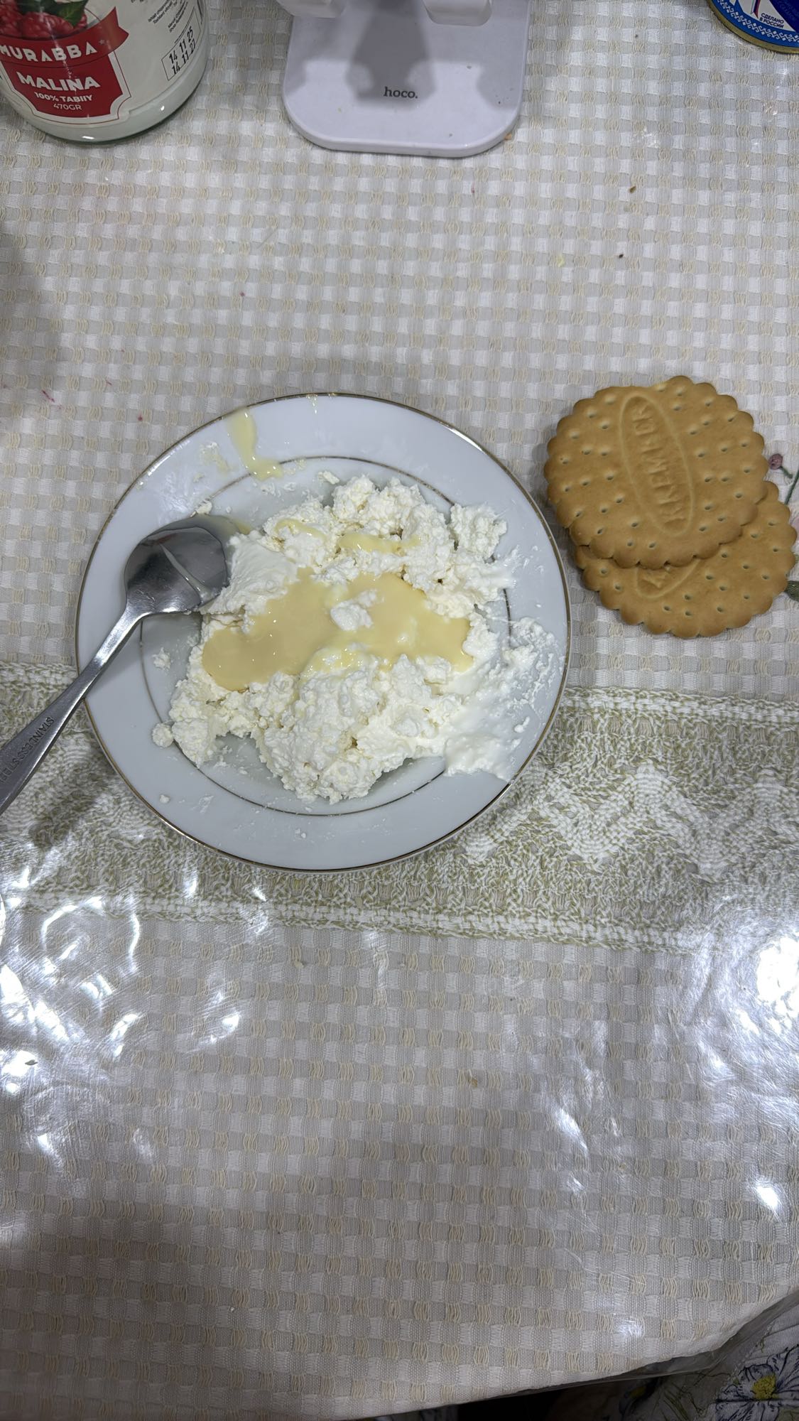 творог с печеньем