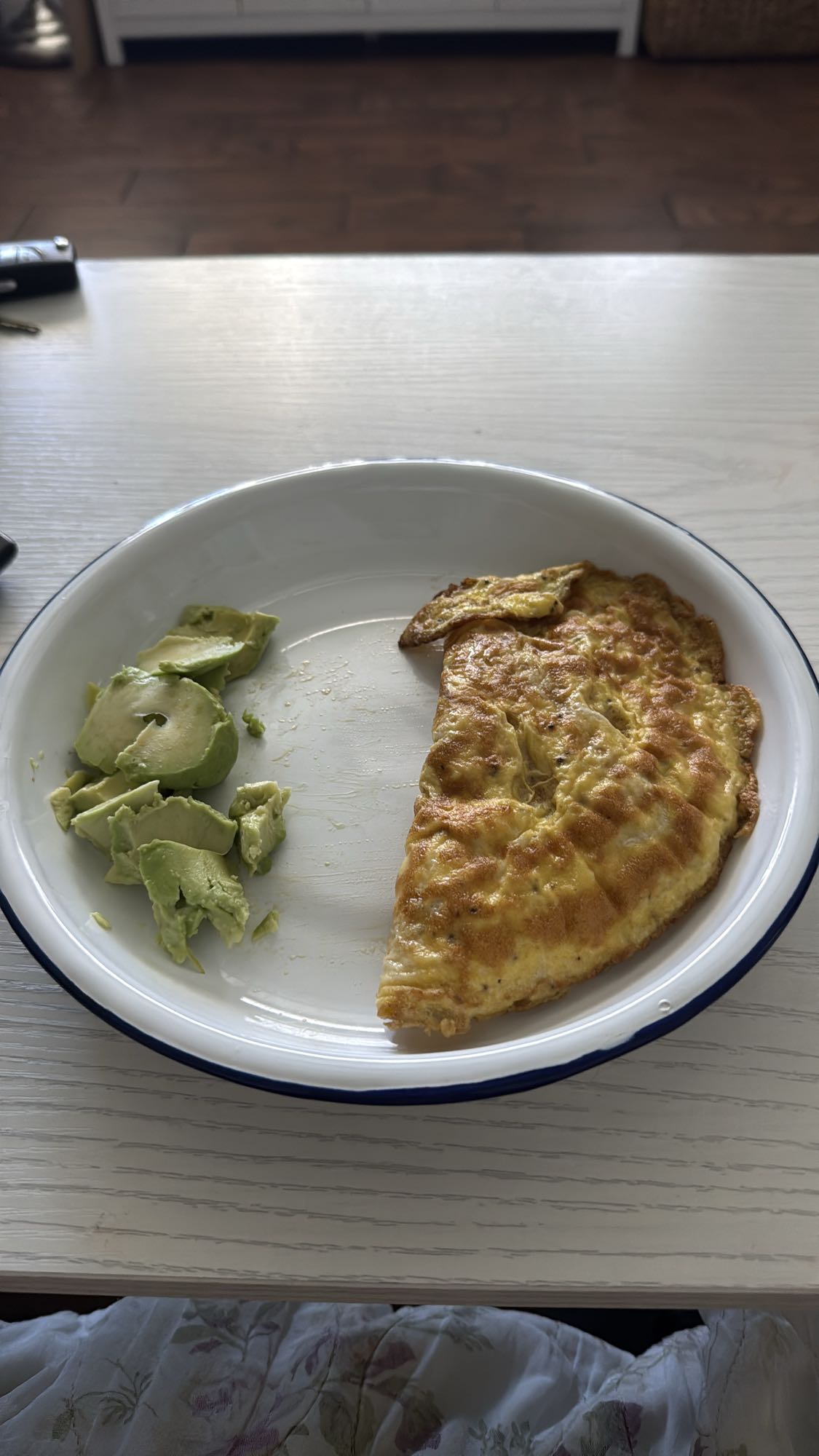 Omelette with Cheddar and Avocado