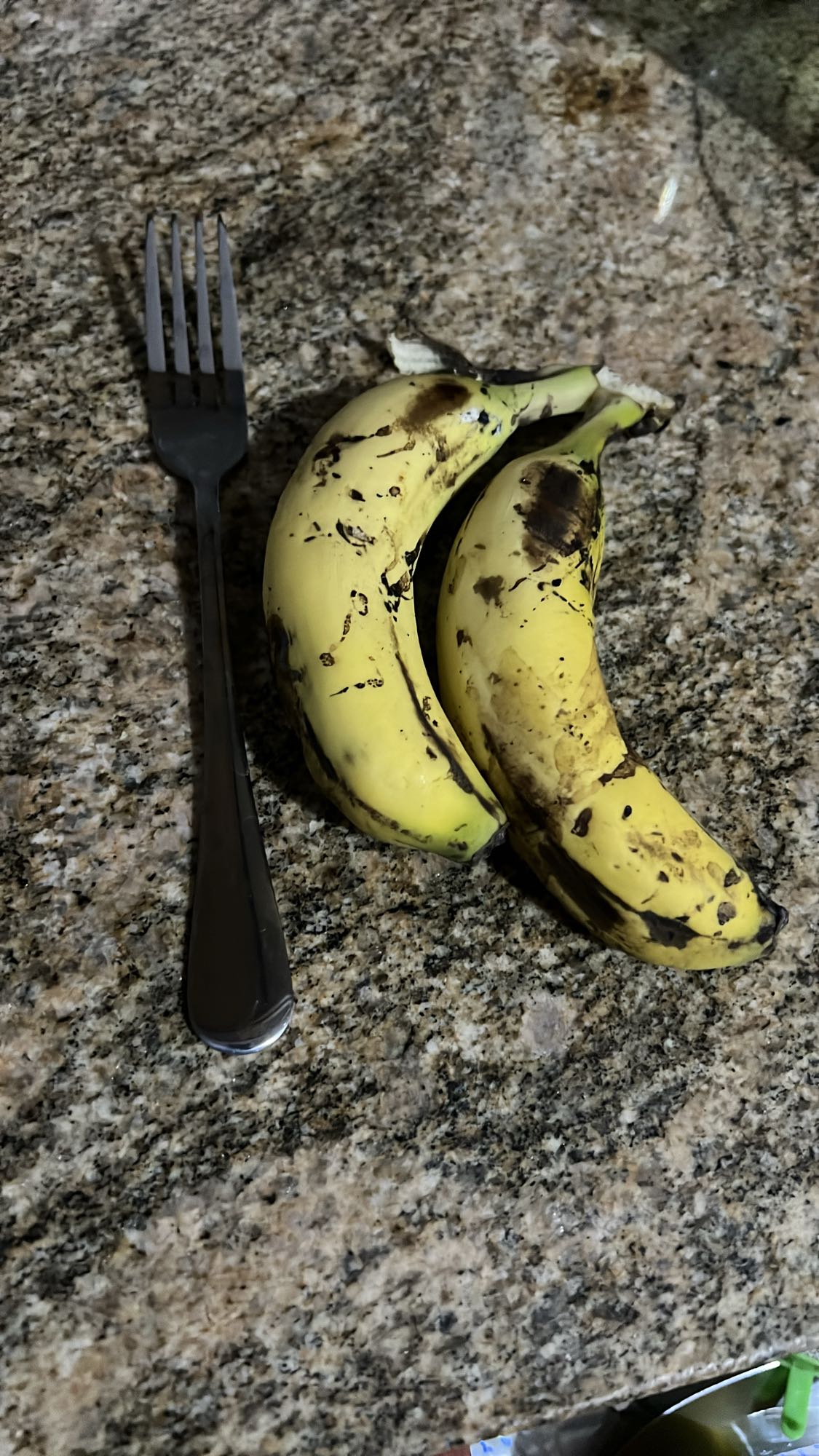 Two ripe bananas