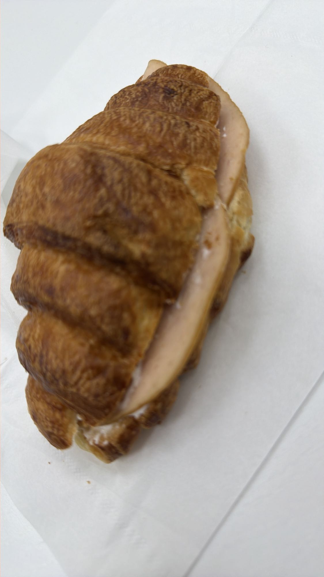 Turkey croissant sandwich
