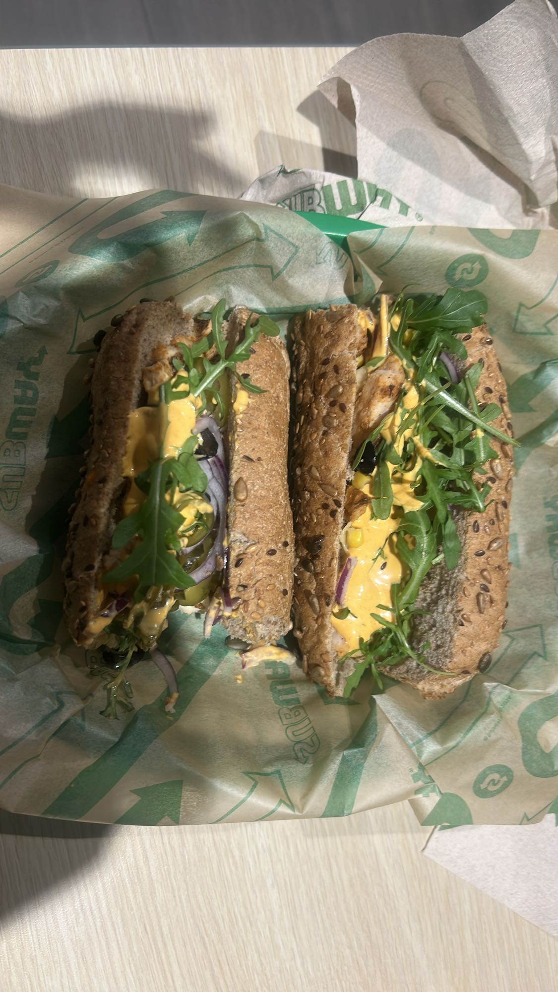 Gezonde kip sandwich