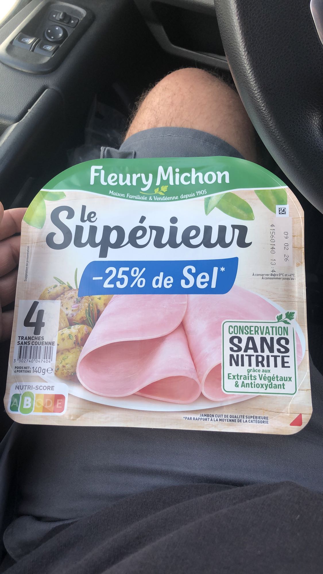 Jambon supérieur -25% sel