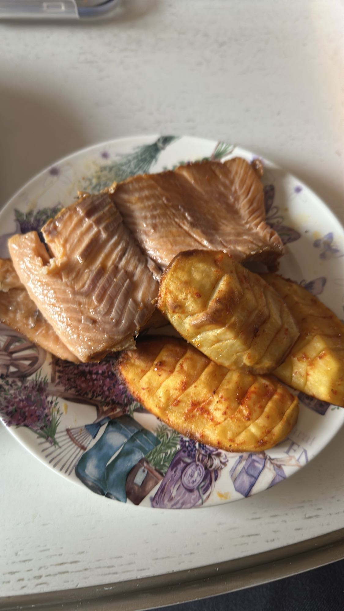 Grilled Salmon & Potatoes