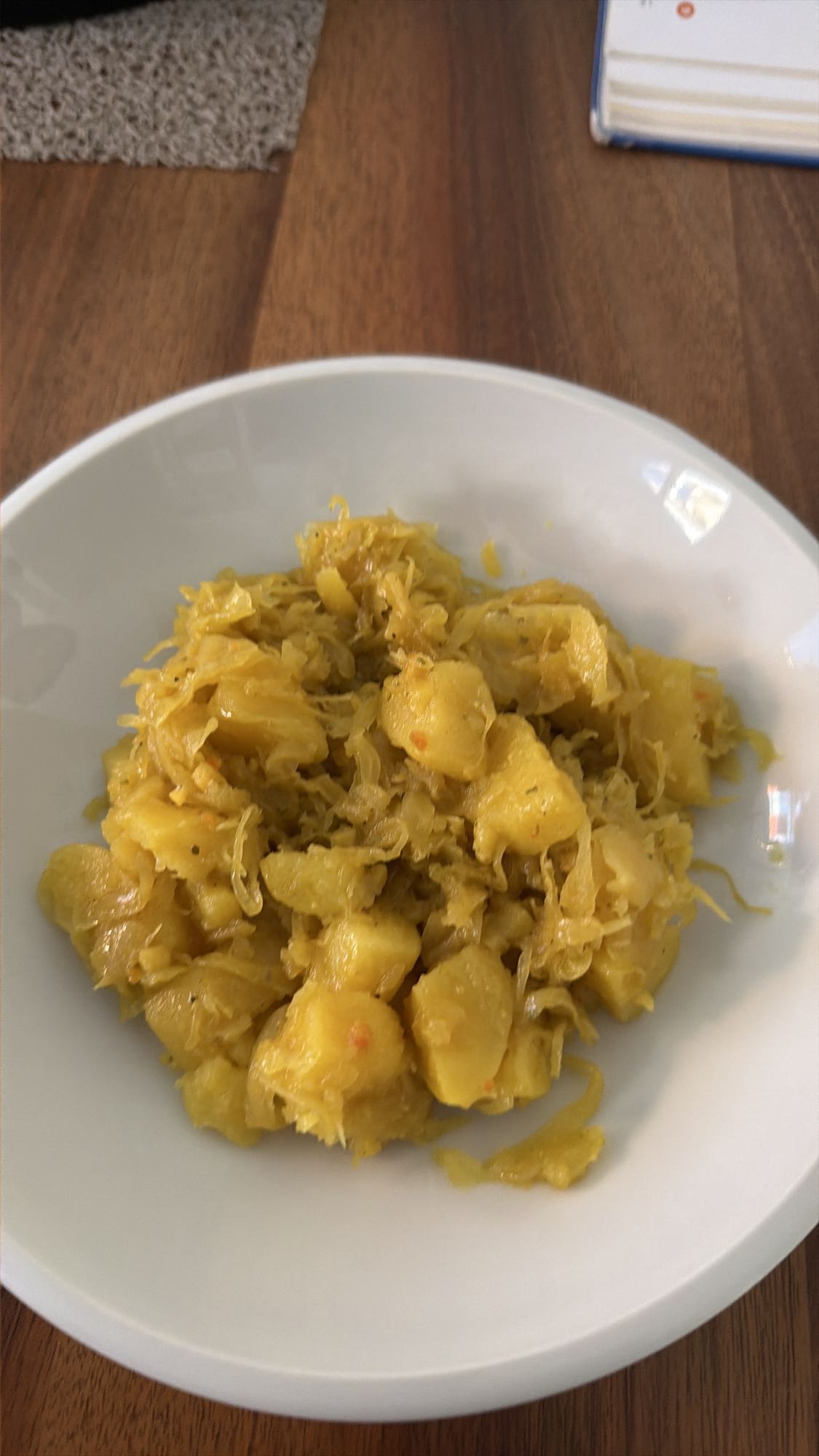 Aardappel-zuurkoolschotel