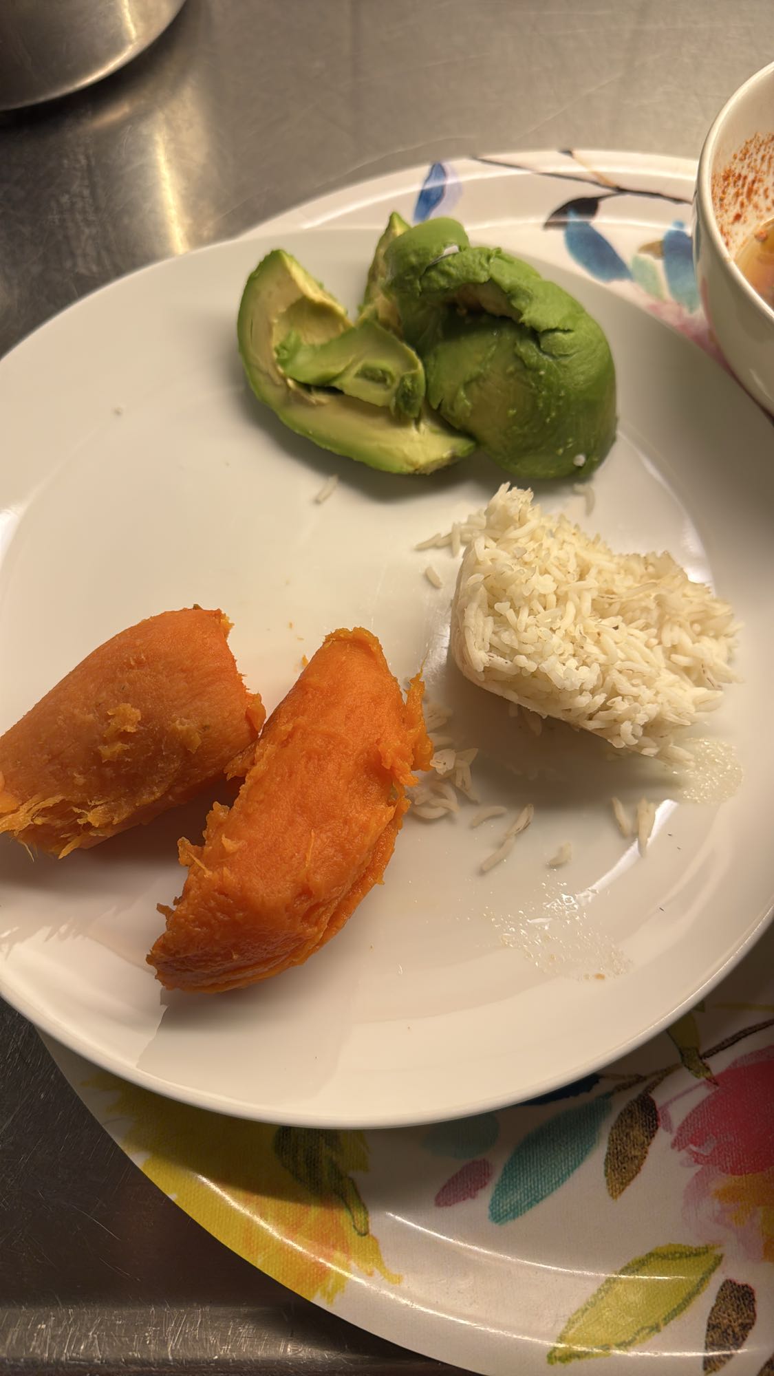 Sötpotatis, ris & avokado