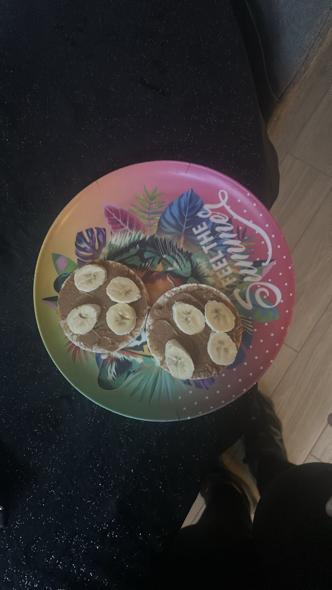 Rijstwafels met banaan