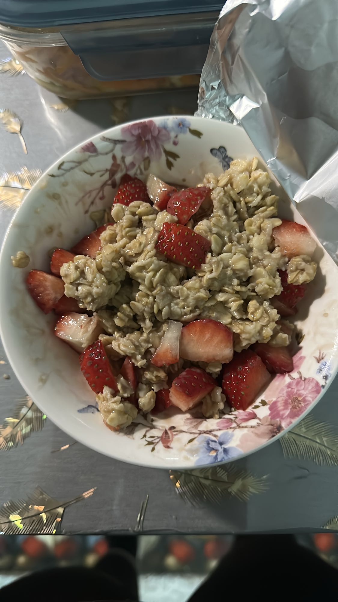 Fulgi ovăz cu căpșuni