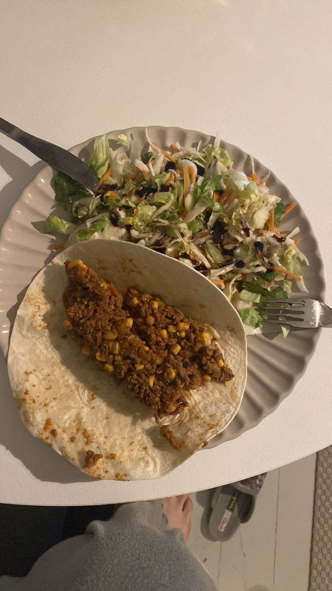 Taco med salat
