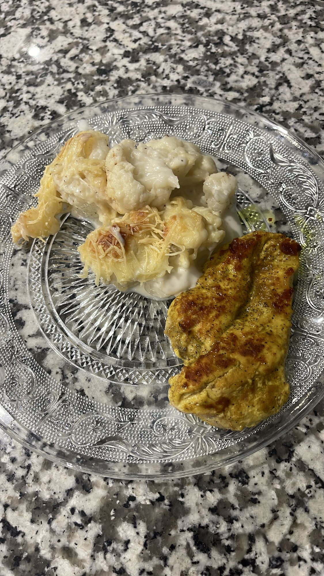 Poulet et chou-fleur gratiné