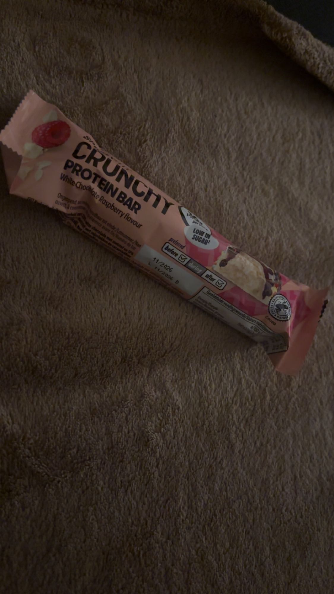 Barre protéinée croquante