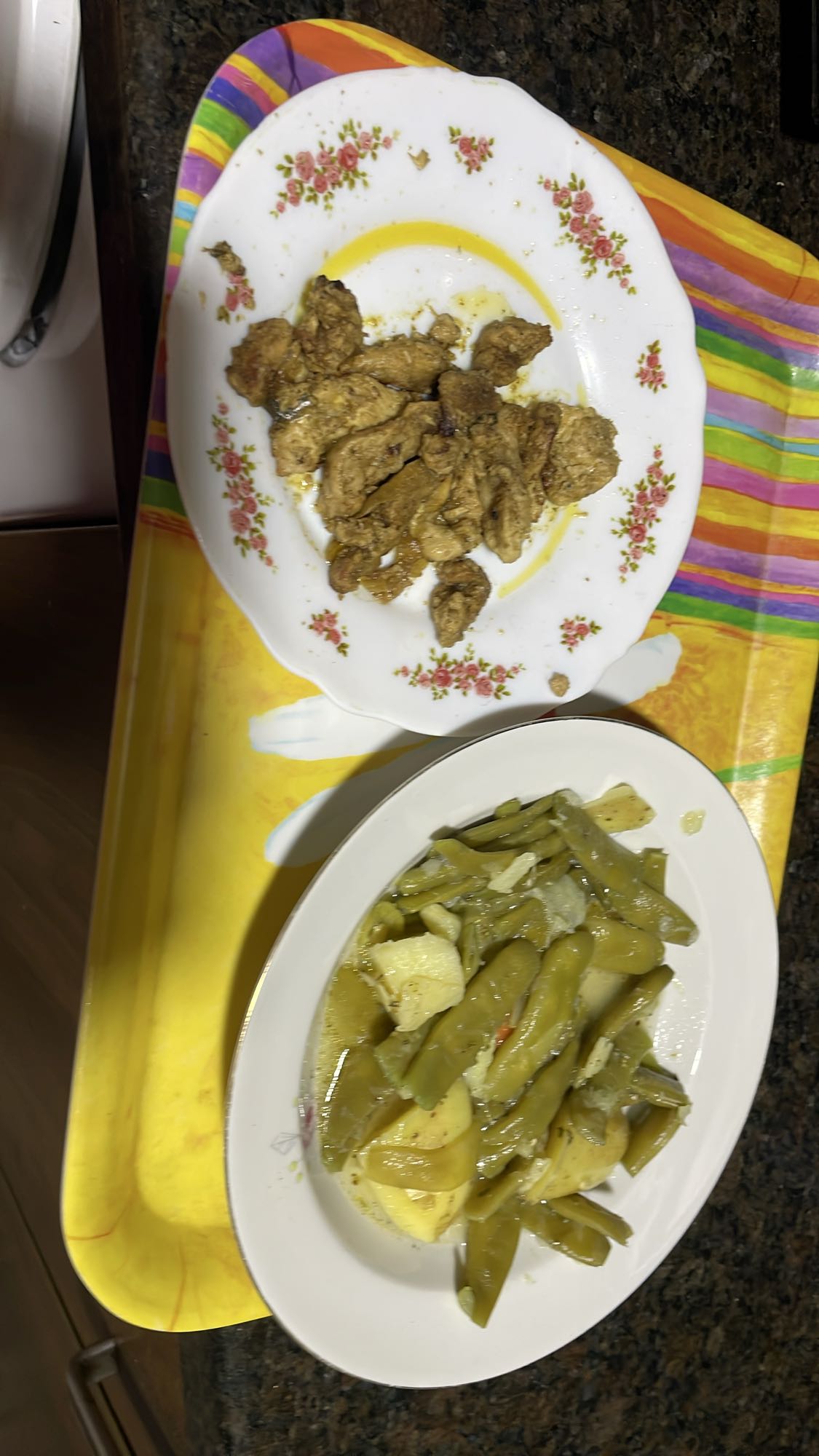 Chicken with green beans