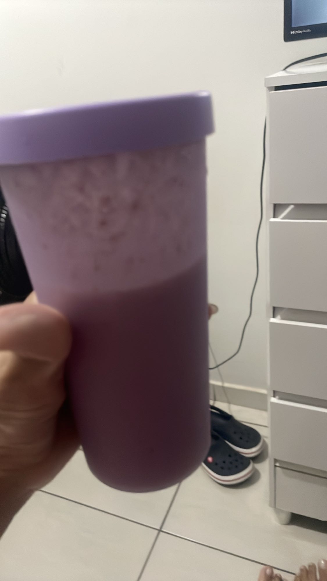 vitamina de frutas roxas