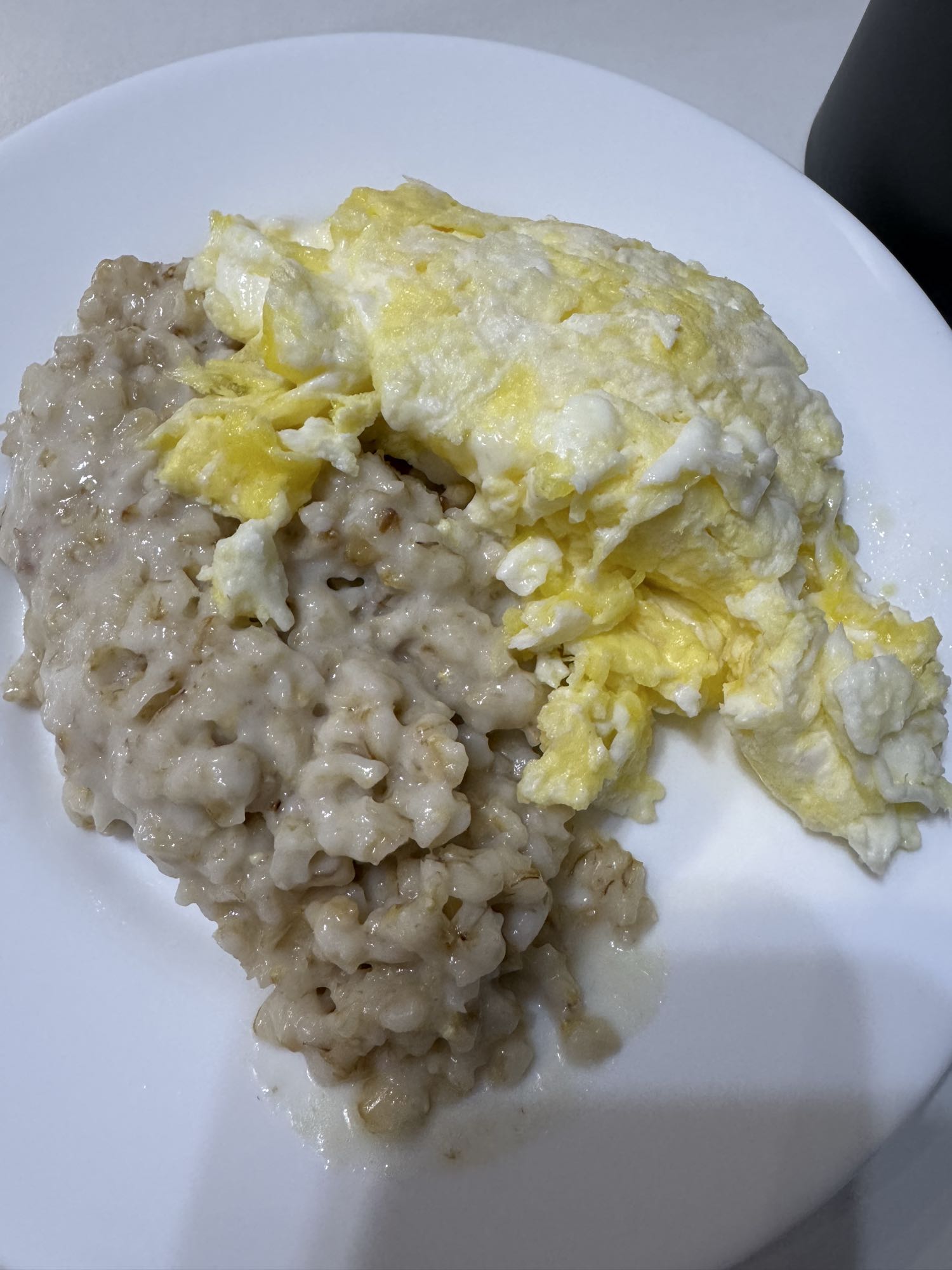 Овсянка с яичницей