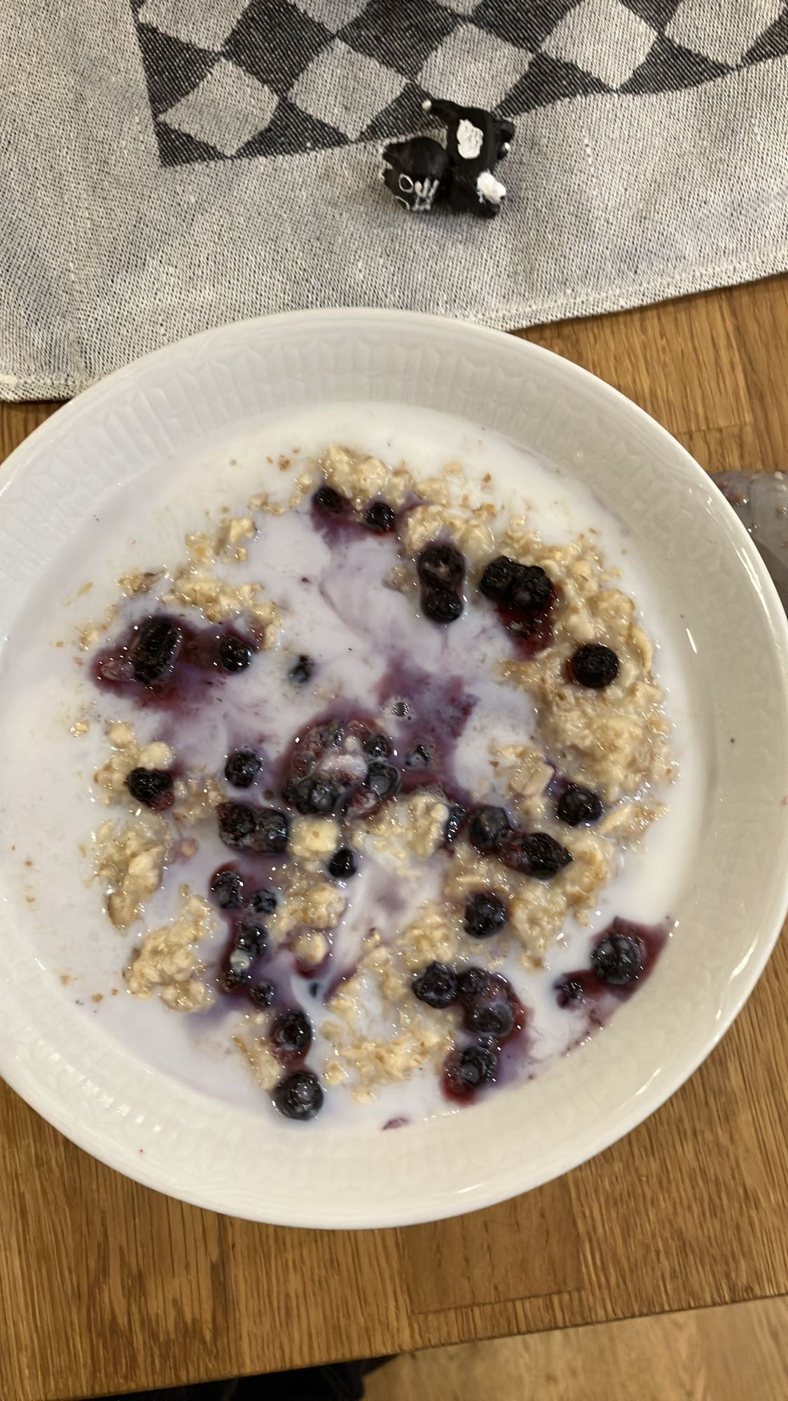 Havregryn med blåbär