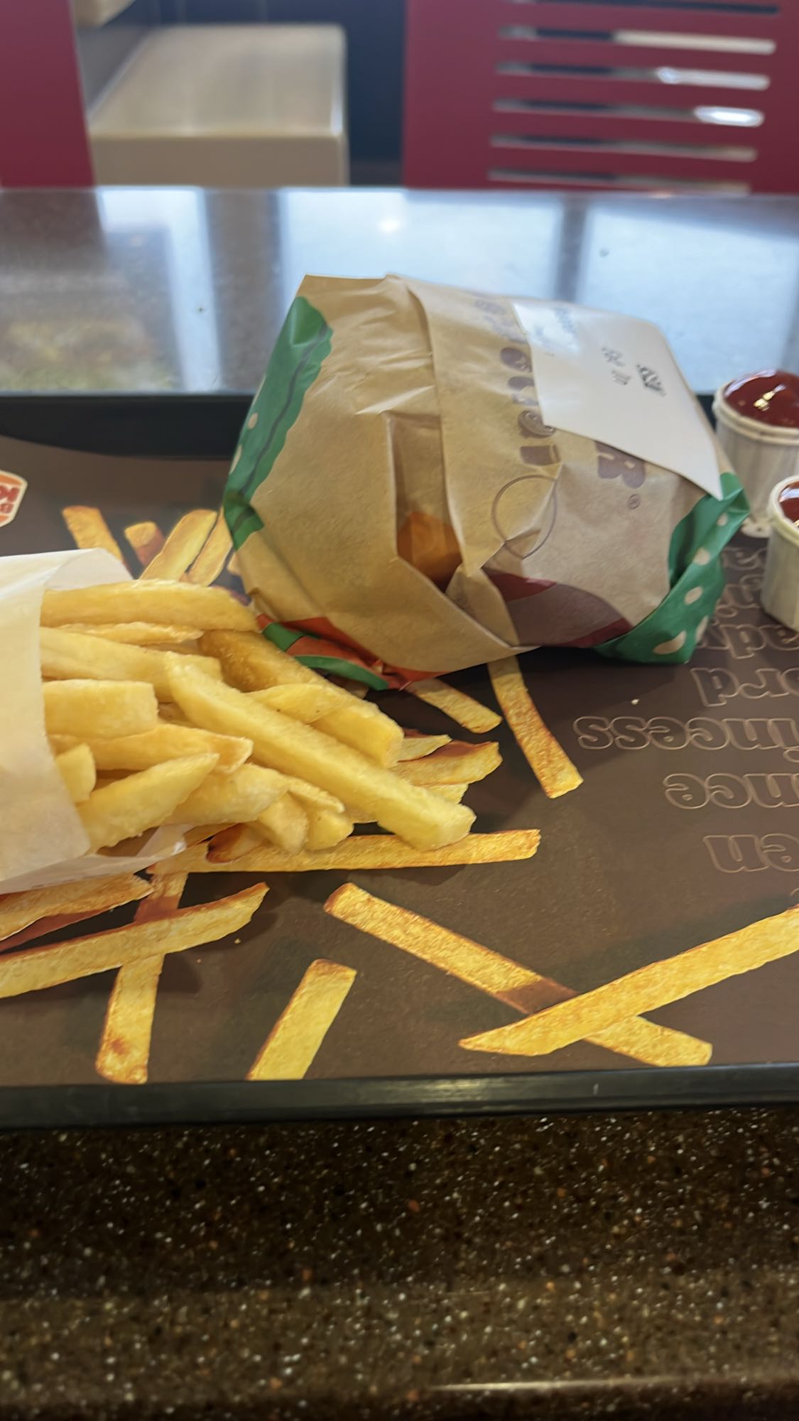 Hamburgare med pommes