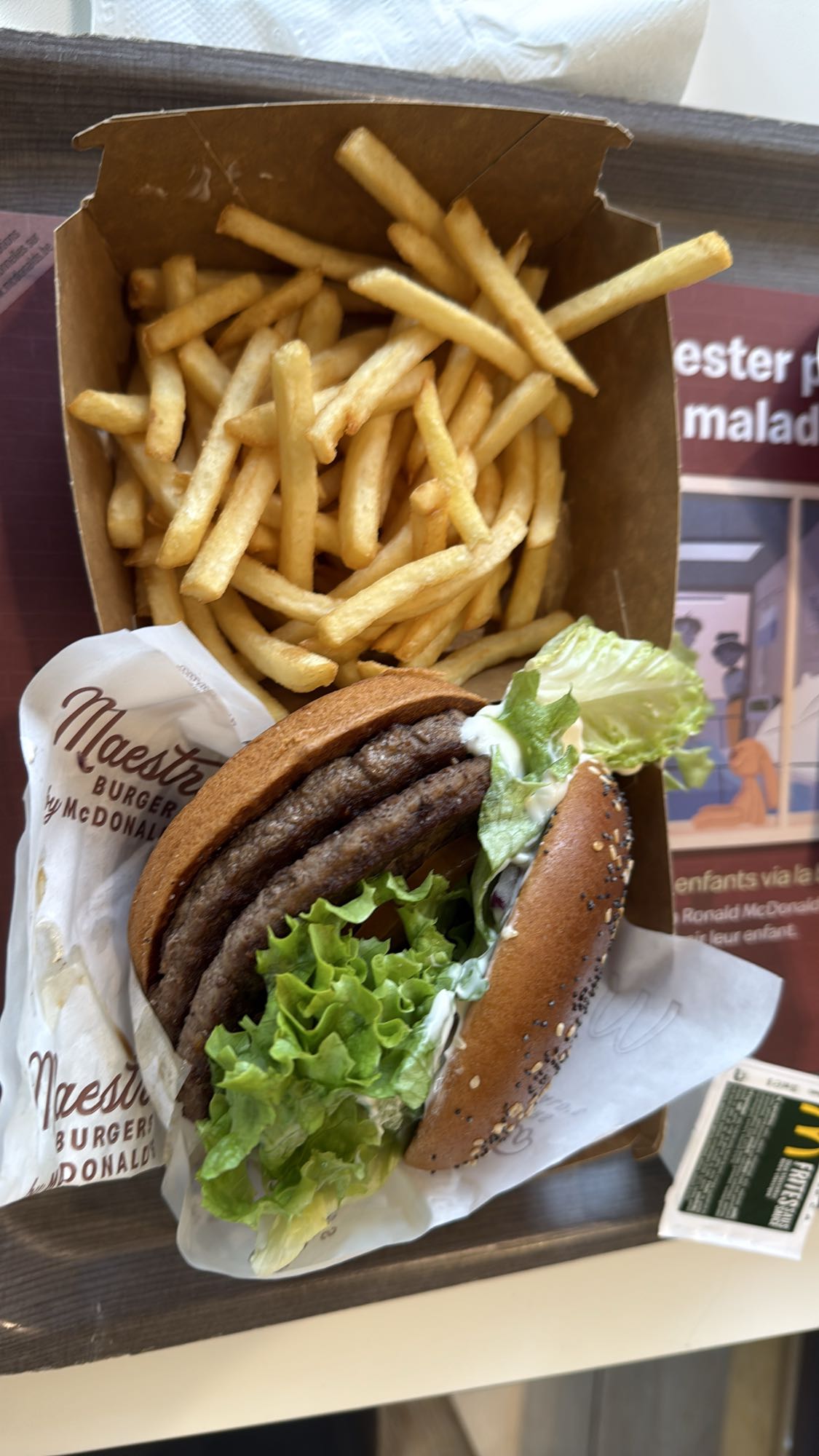 Double Burger with Fries