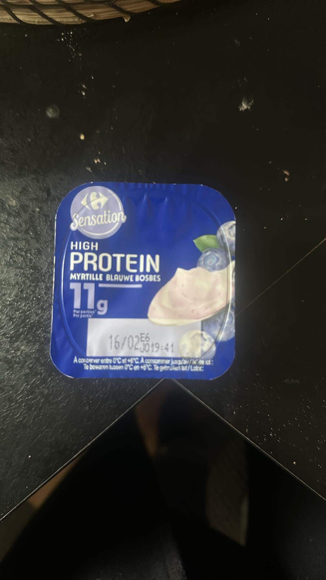 Yaourt protéiné myrtille