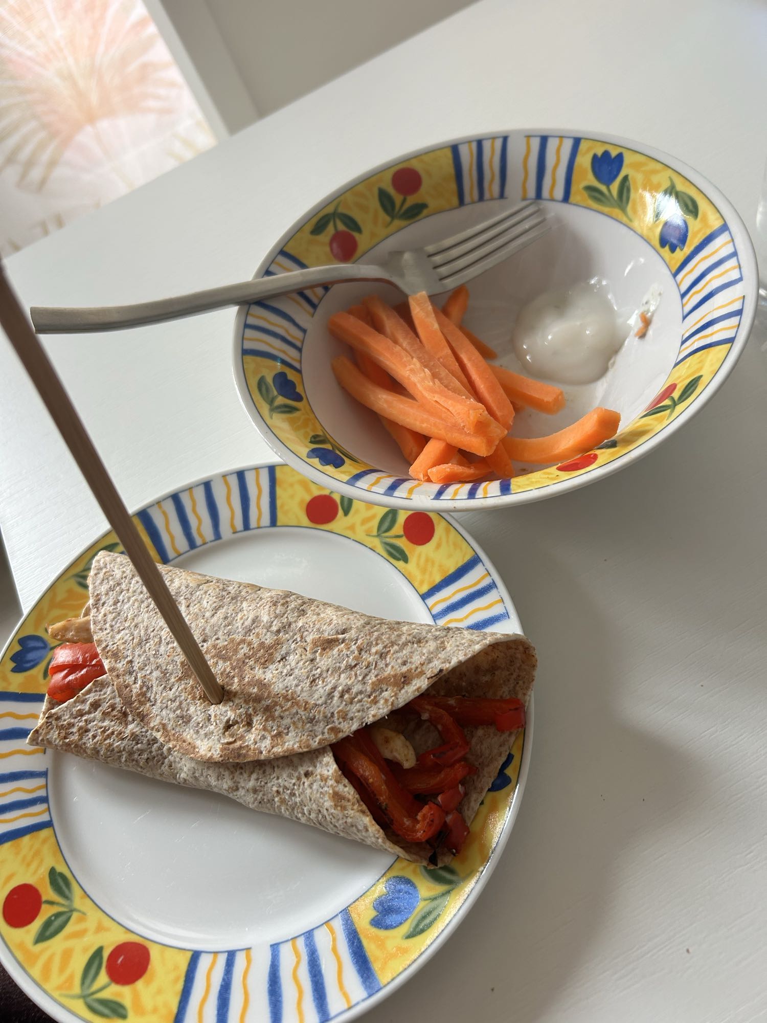 Wrap integral con verduras