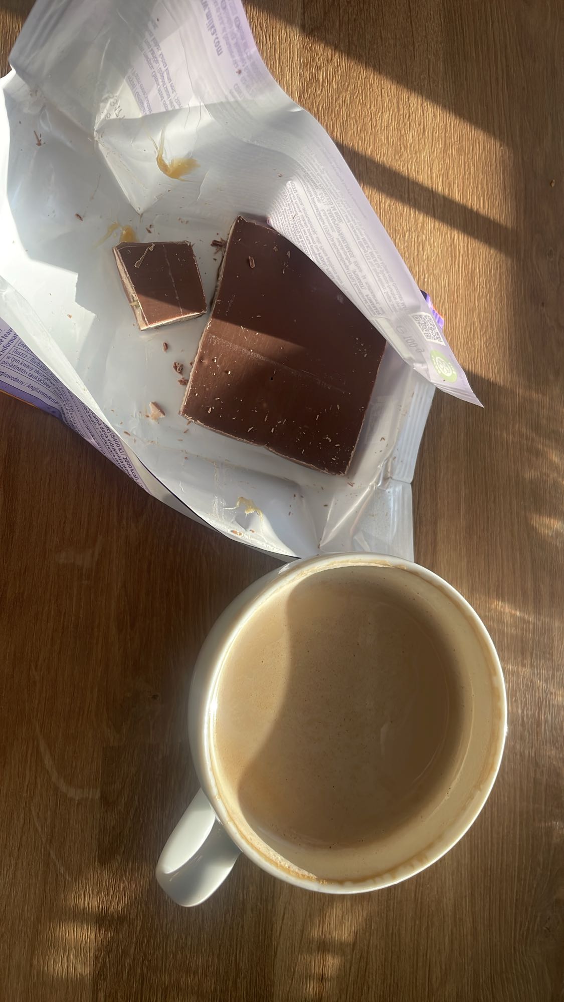 Czekolada i kawa z mlekiem