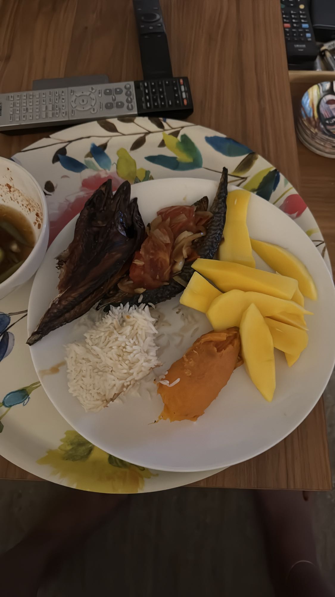 Grillad fisk med ris & mango