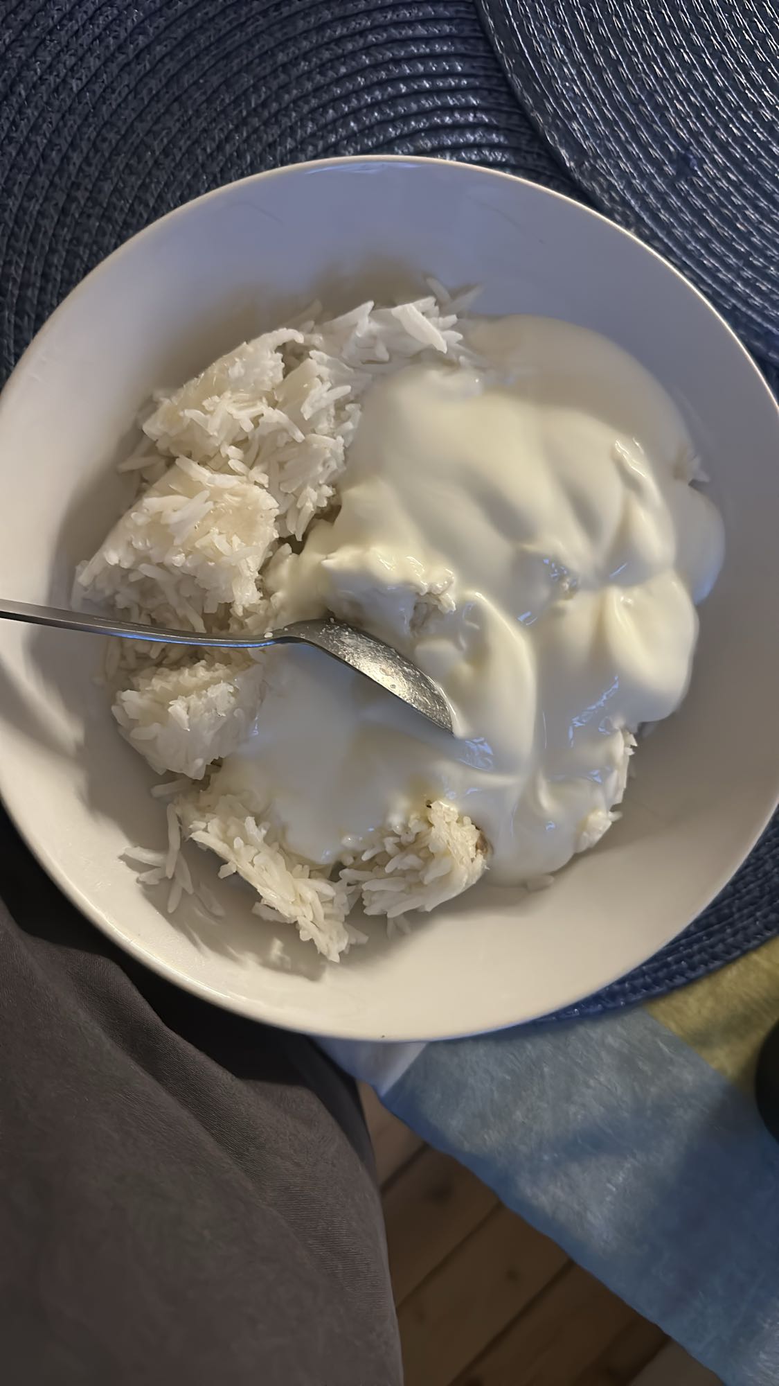 Ris med naturell yoghurt