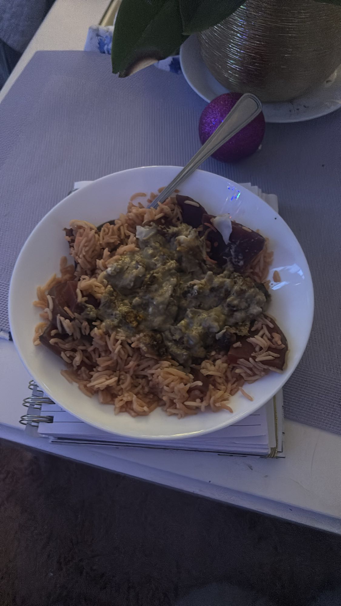 Ryż z wołowiną i burakami