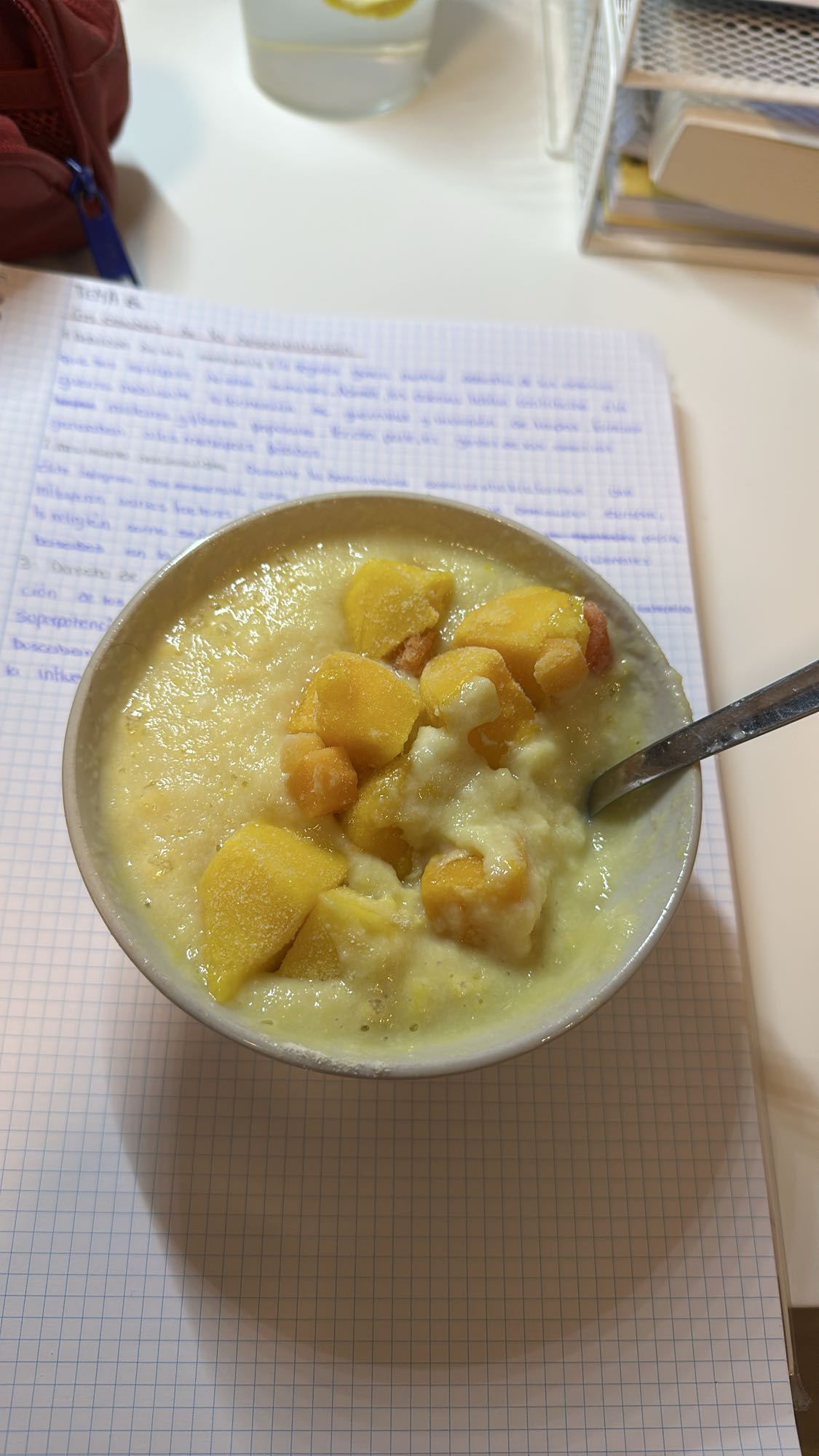 crema de arroz con frutas