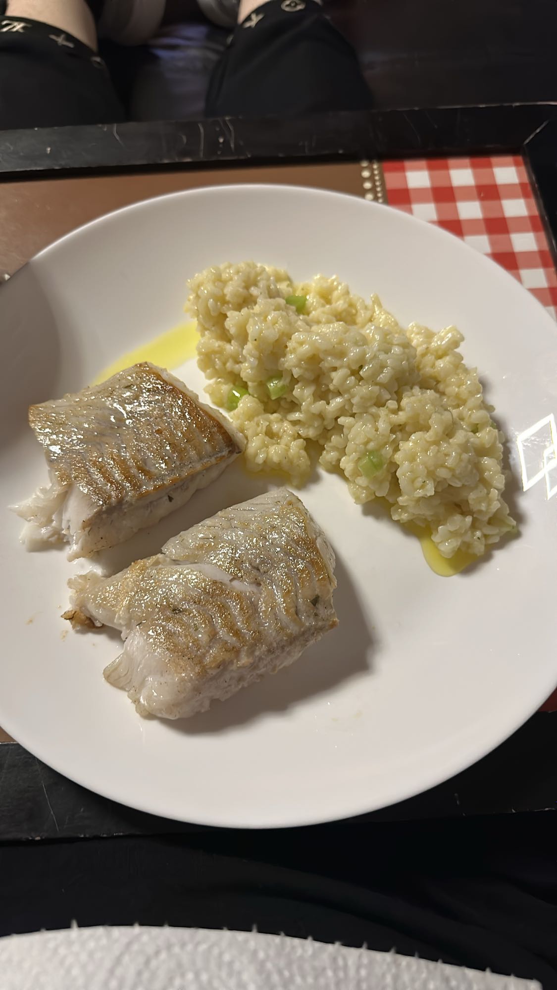 Riso e filetto di pesce