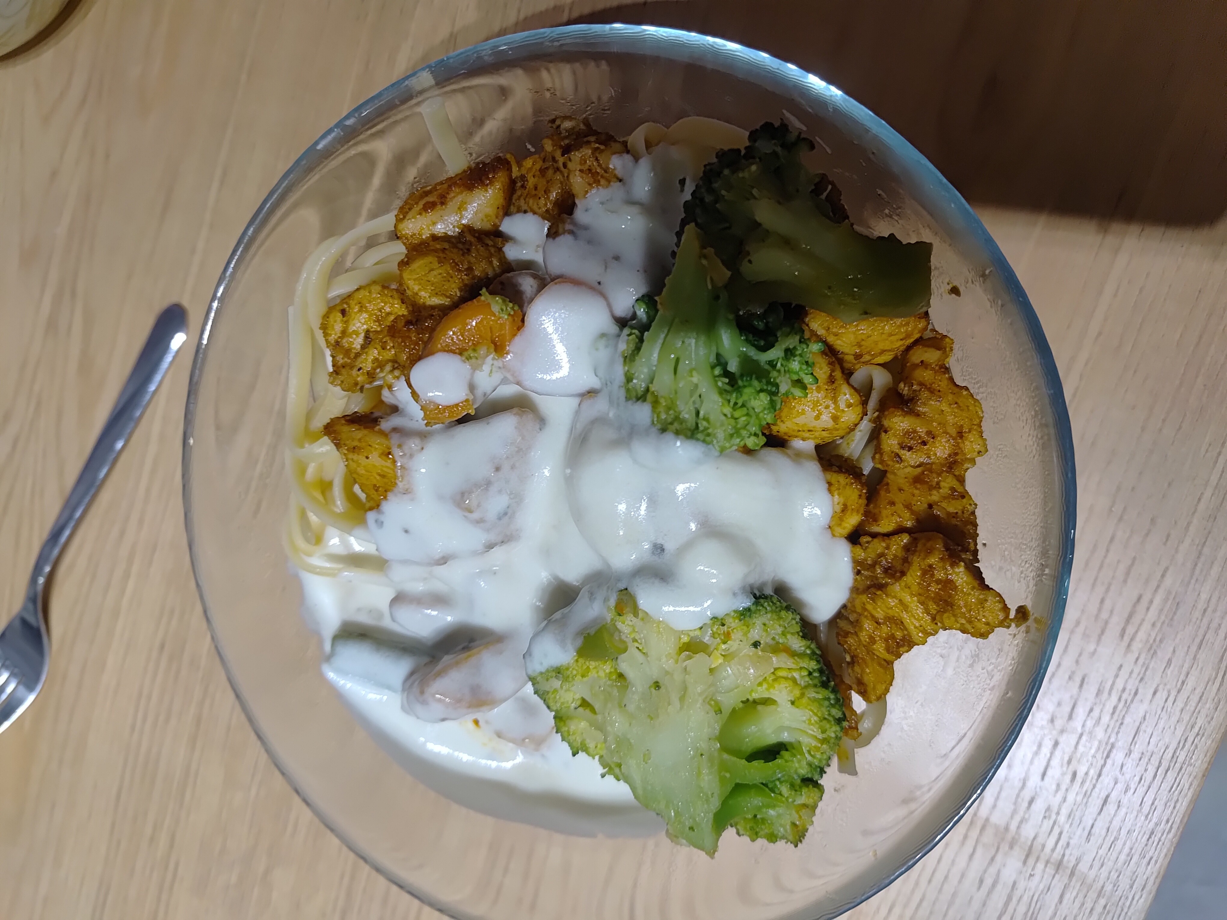 Chicken Alfredo Pasta Bowl