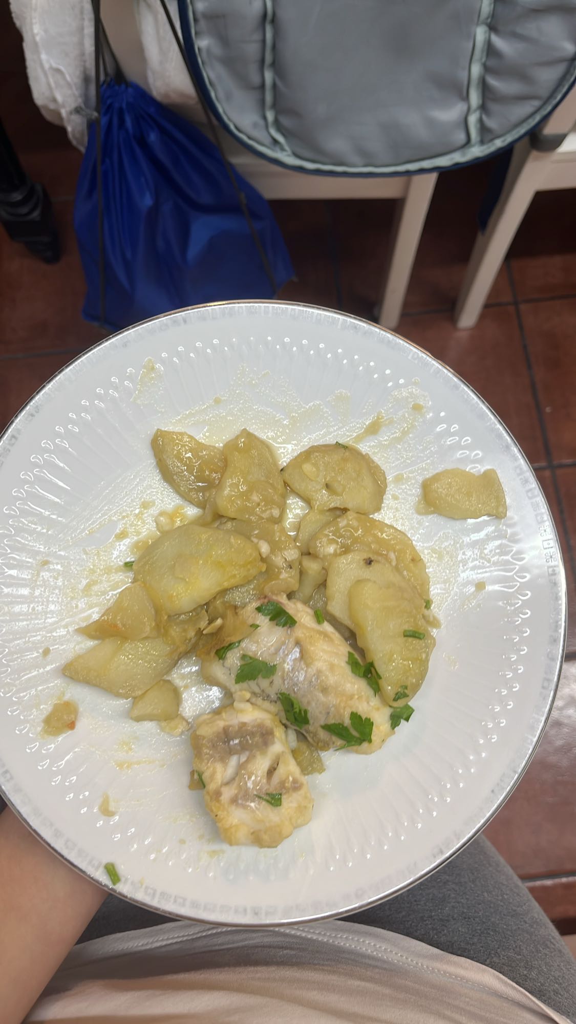 Pescado con papas