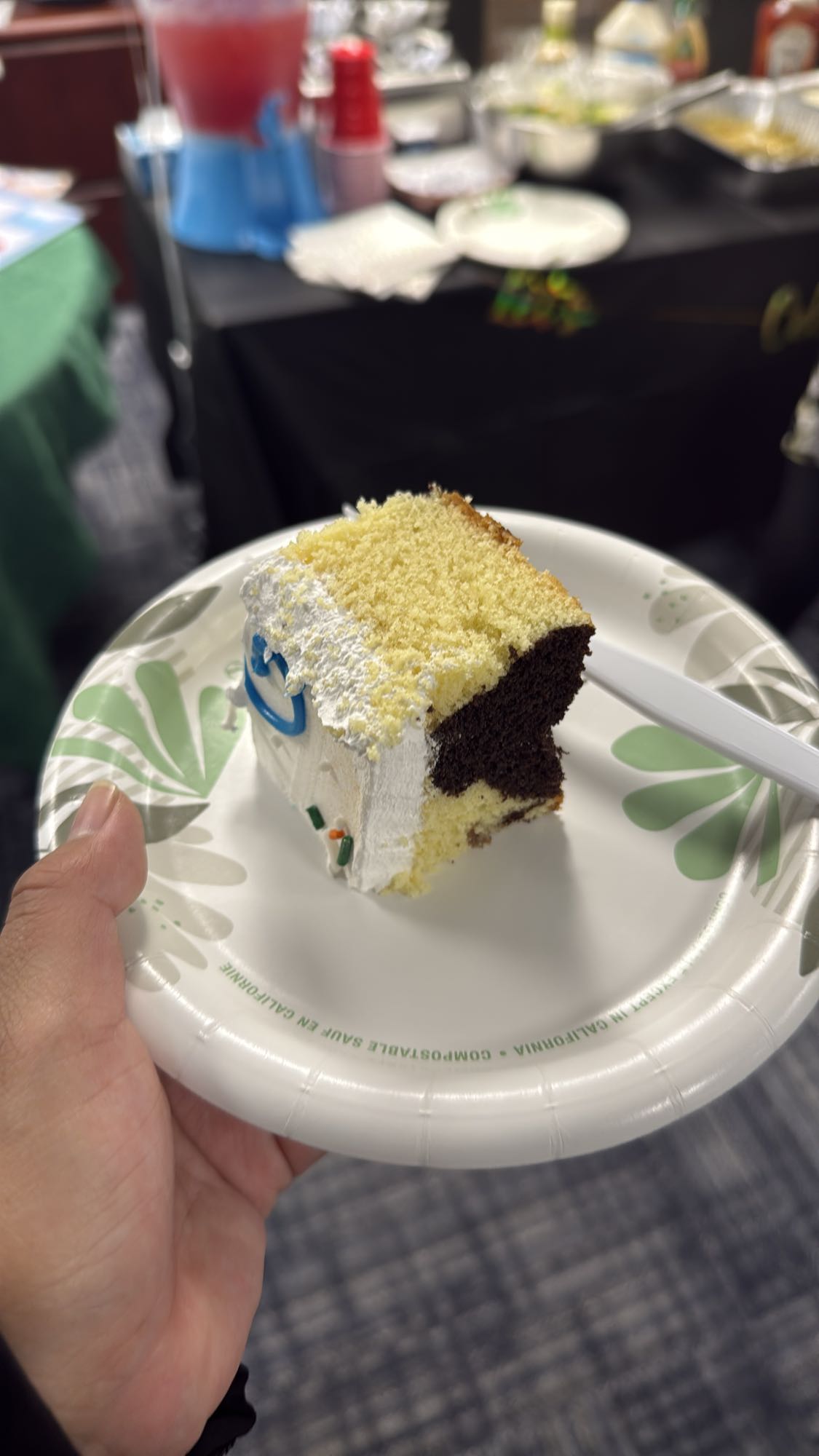 Slice of birthday cake