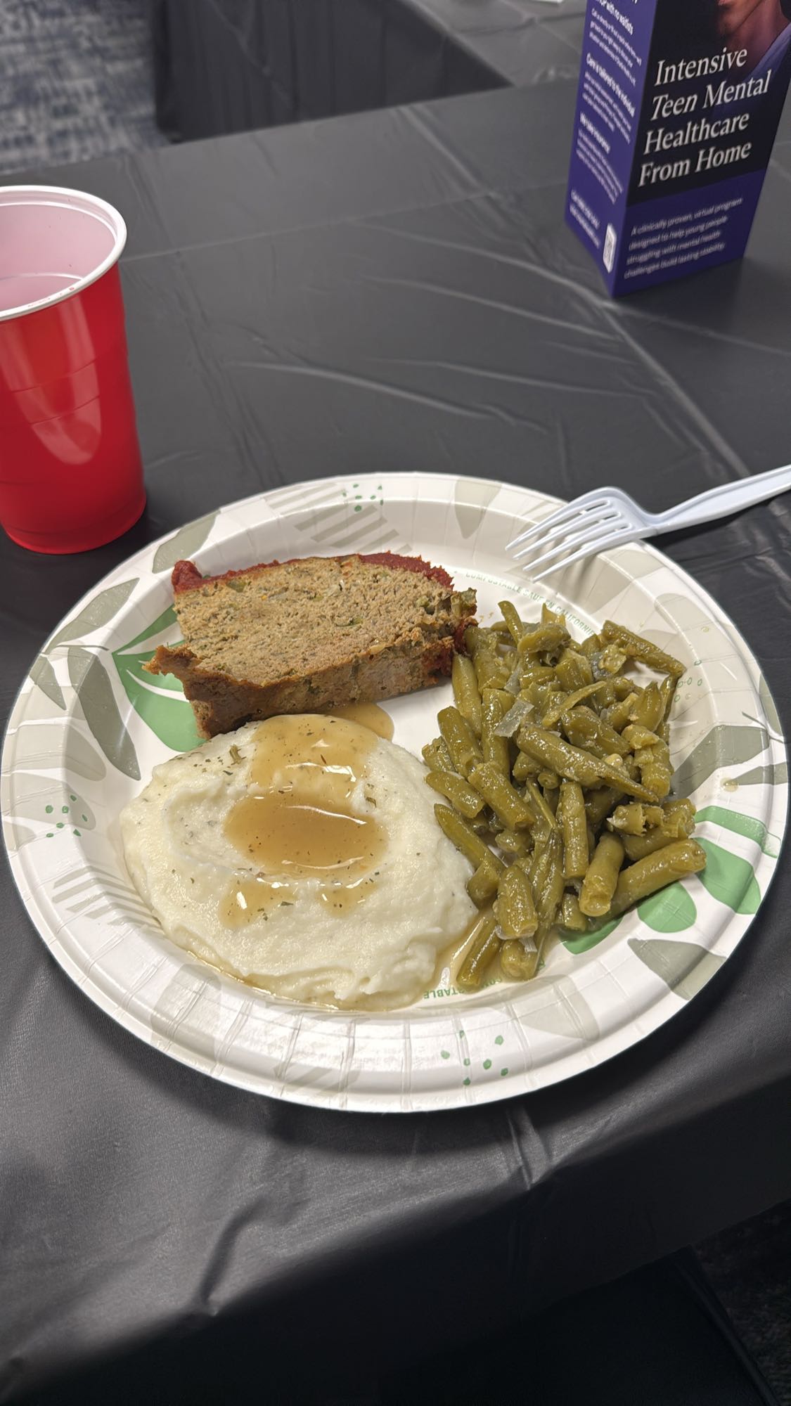 Meatloaf, Mash, Green Beans