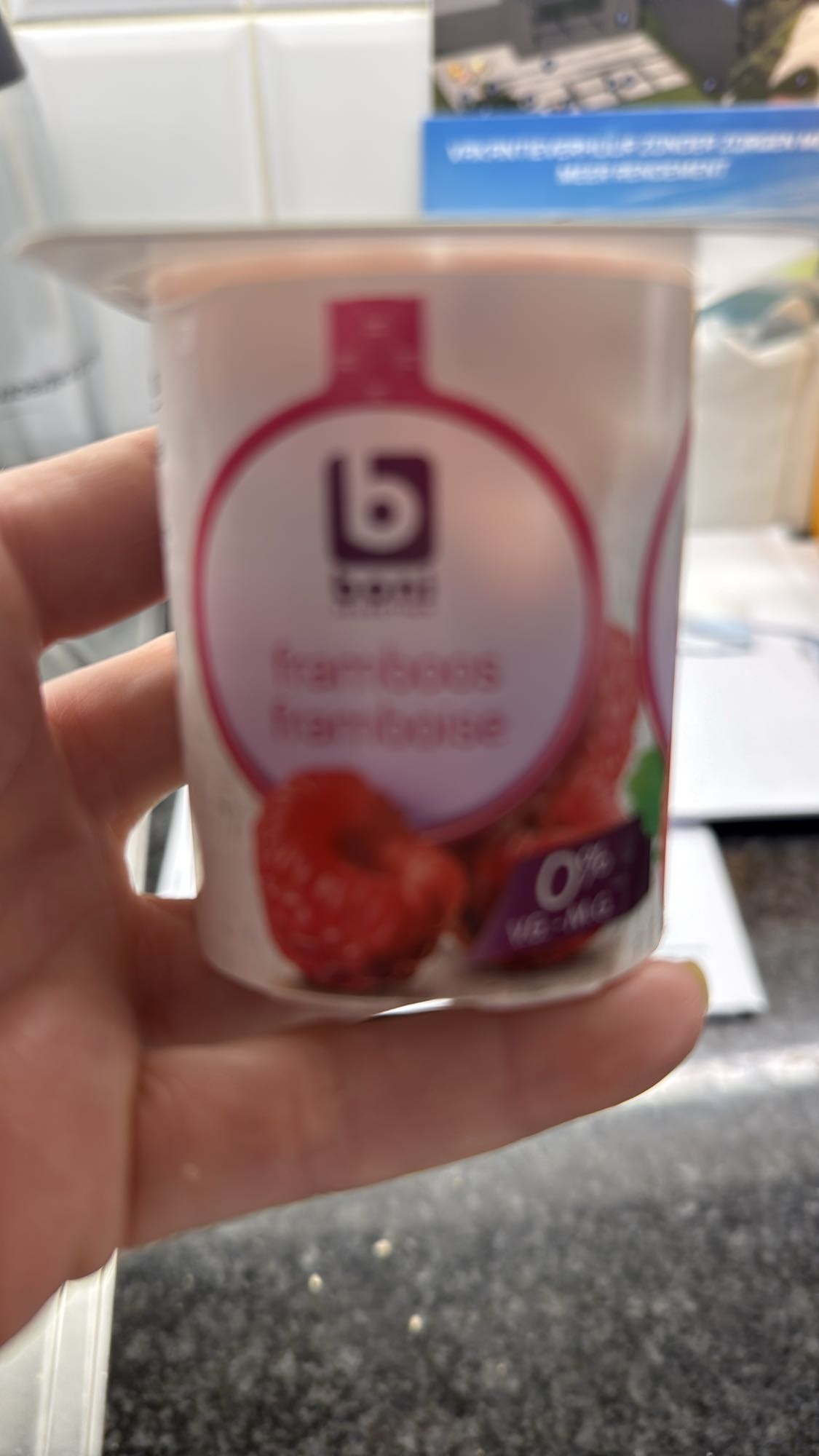framboos magere yoghurt