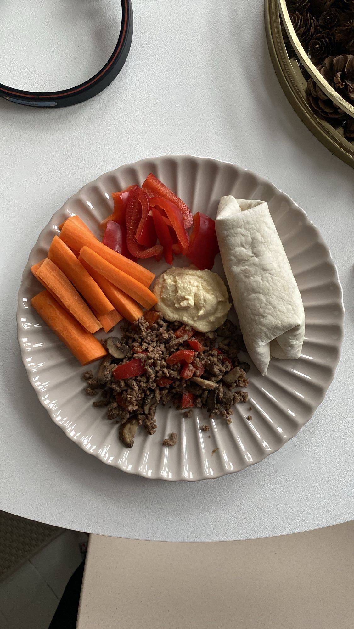 Beef Wrap & Veggies