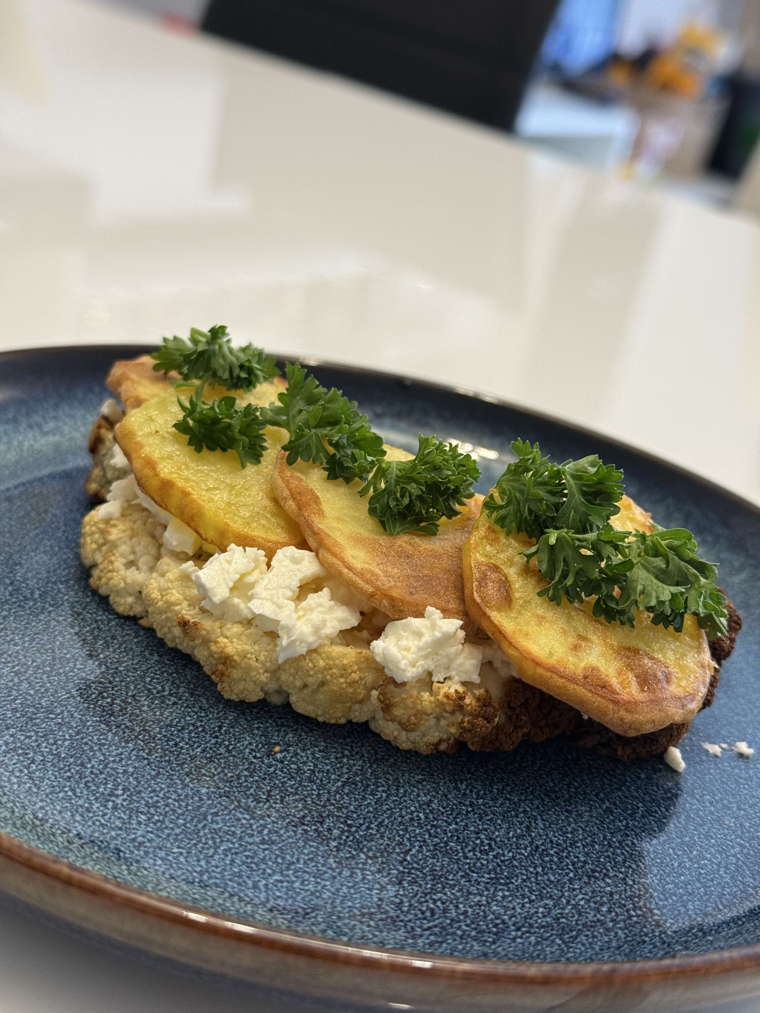 Tartine chou-fleur et pommes de terre