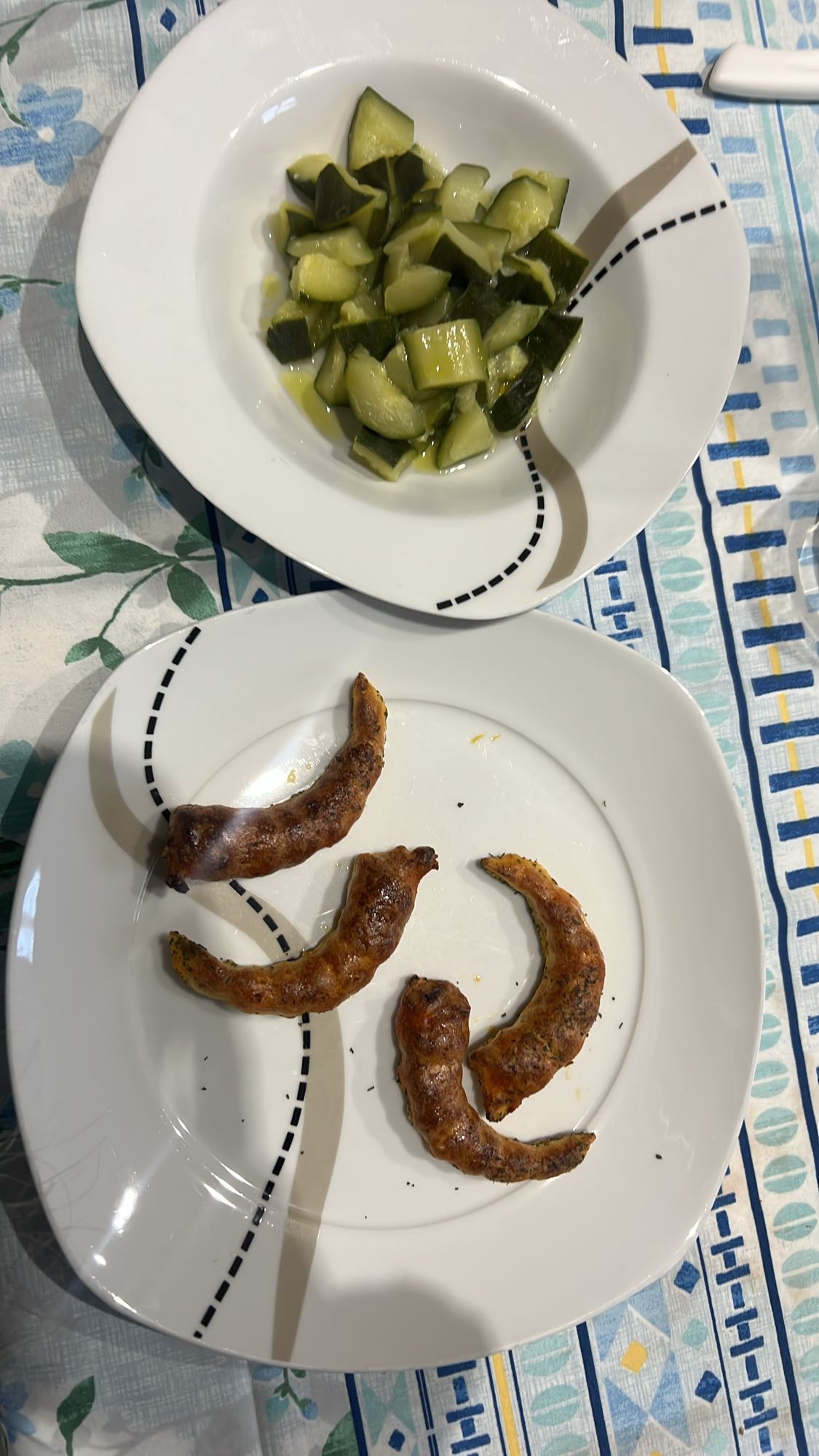 Grilled wings & zucchini