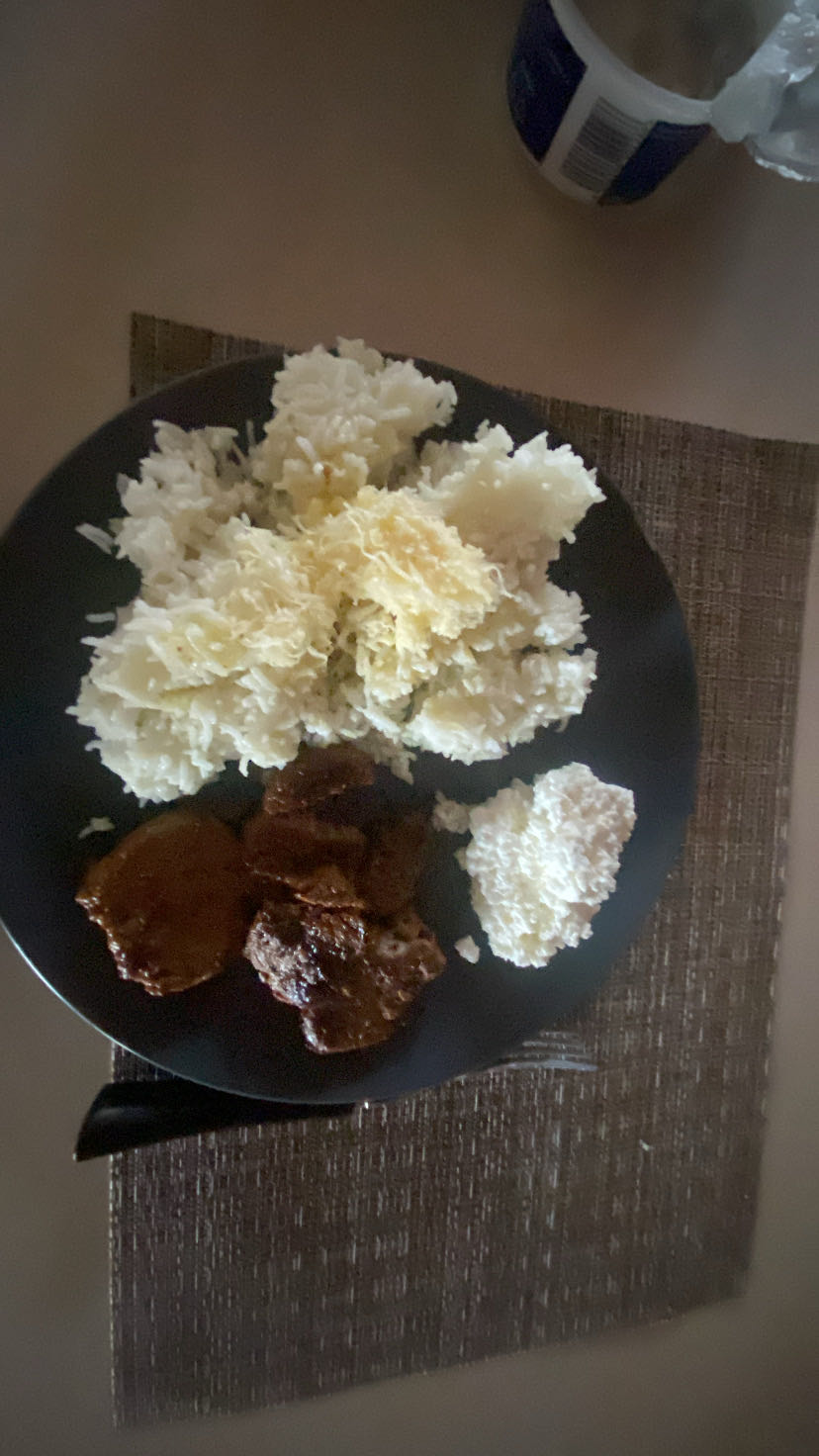 Ρύζι με τυρί και κρέας