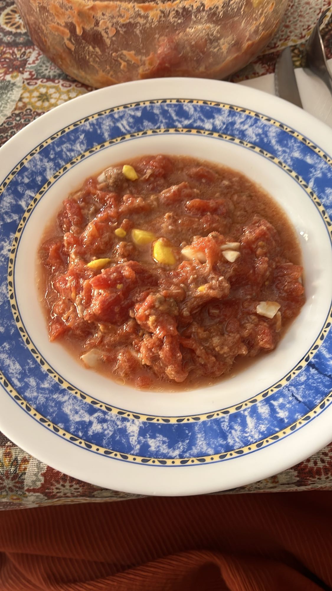ensalada de tomate y maíz