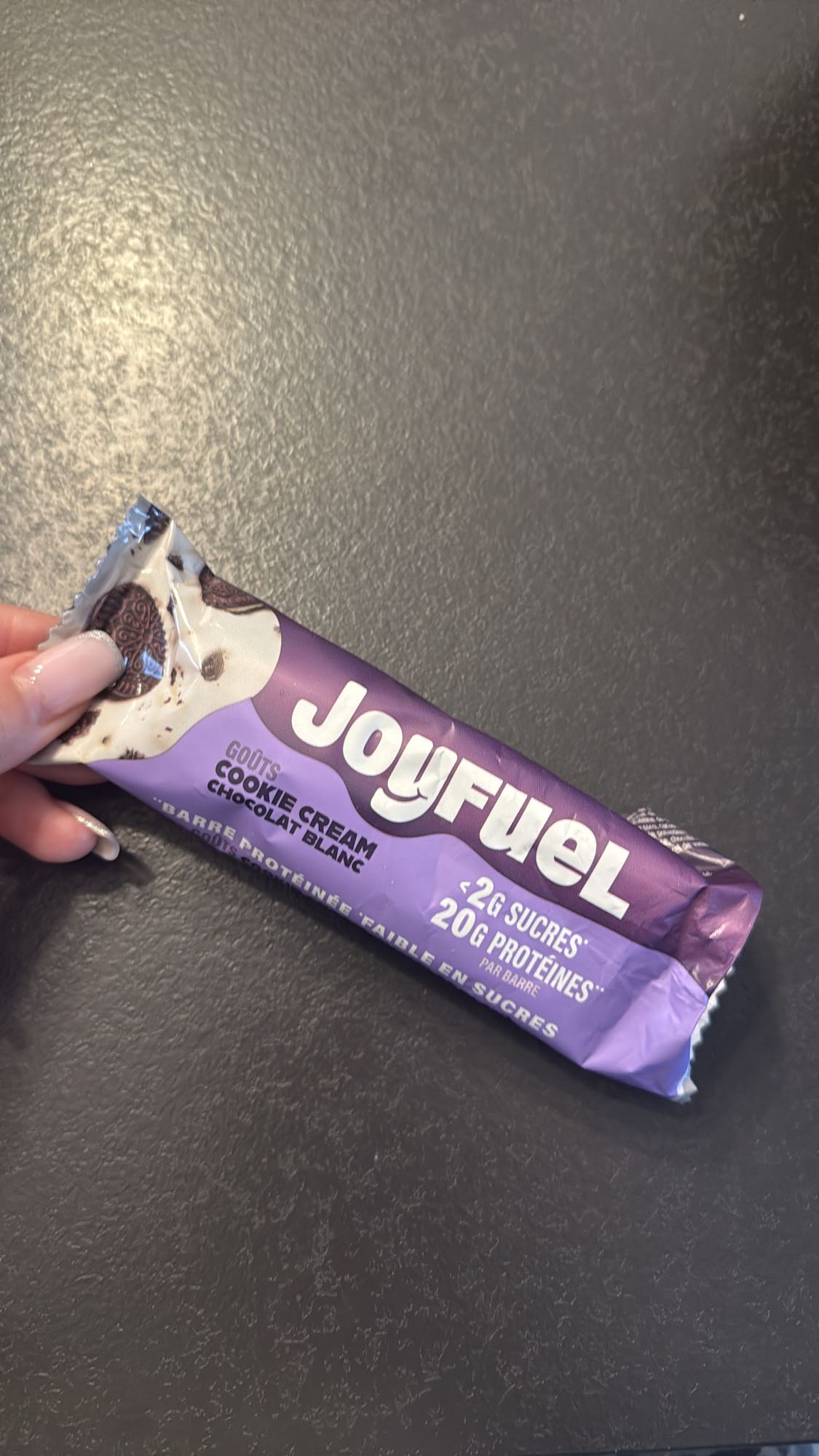 Barre protéinée cookie crème