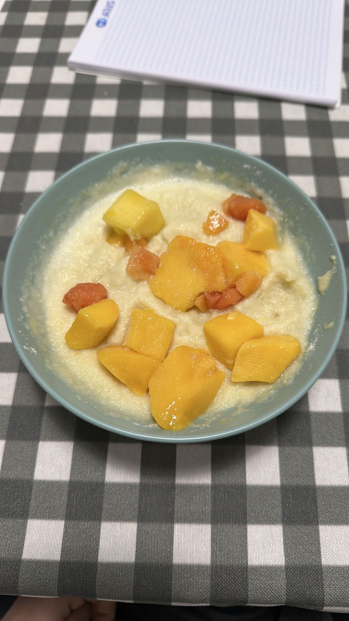 crema de arroz con frutas