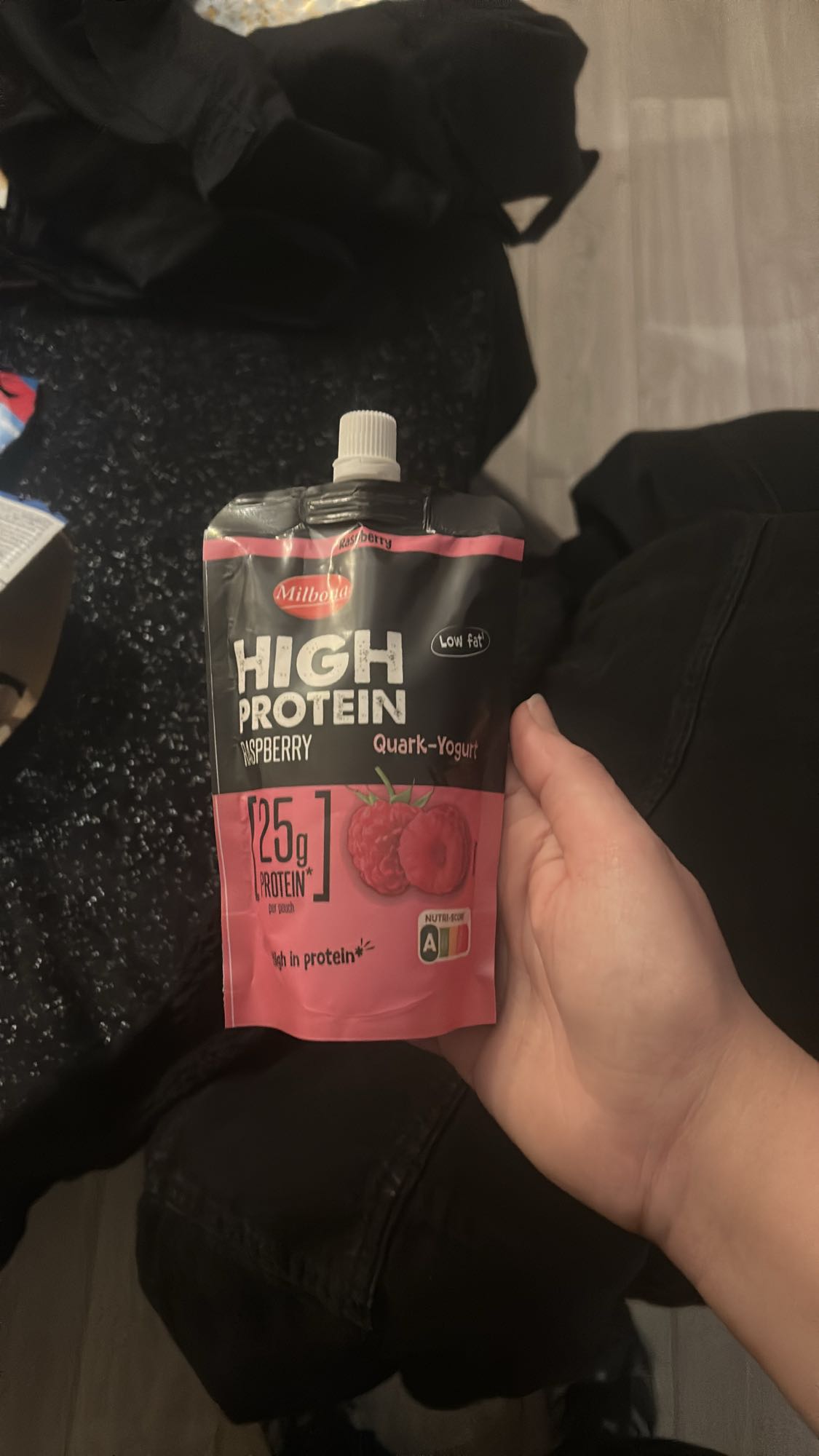 Framboos kwark yoghurt