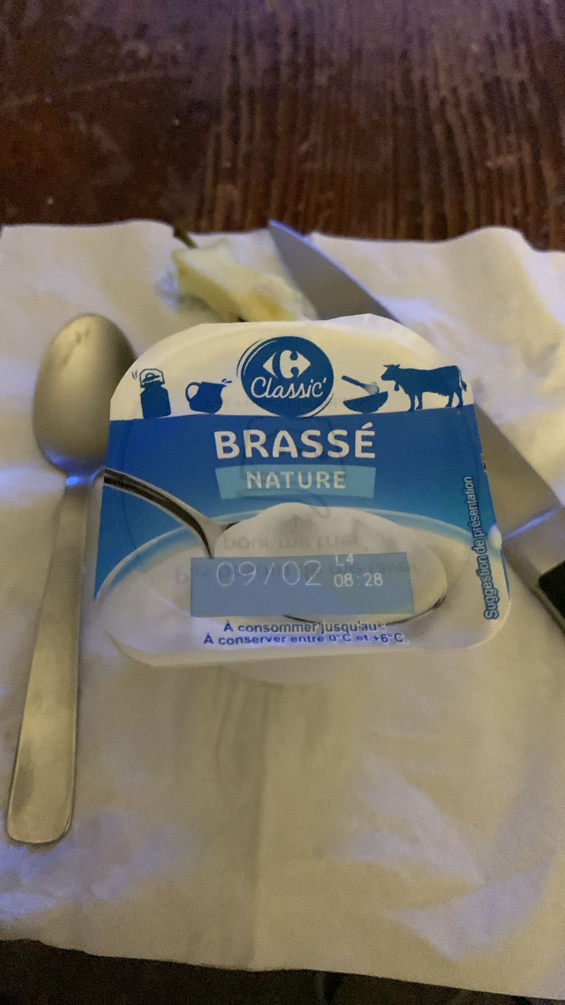 Yaourt nature brassé