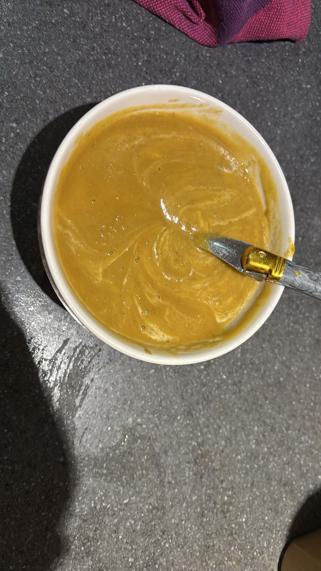 Soupe de potiron aux lentilles