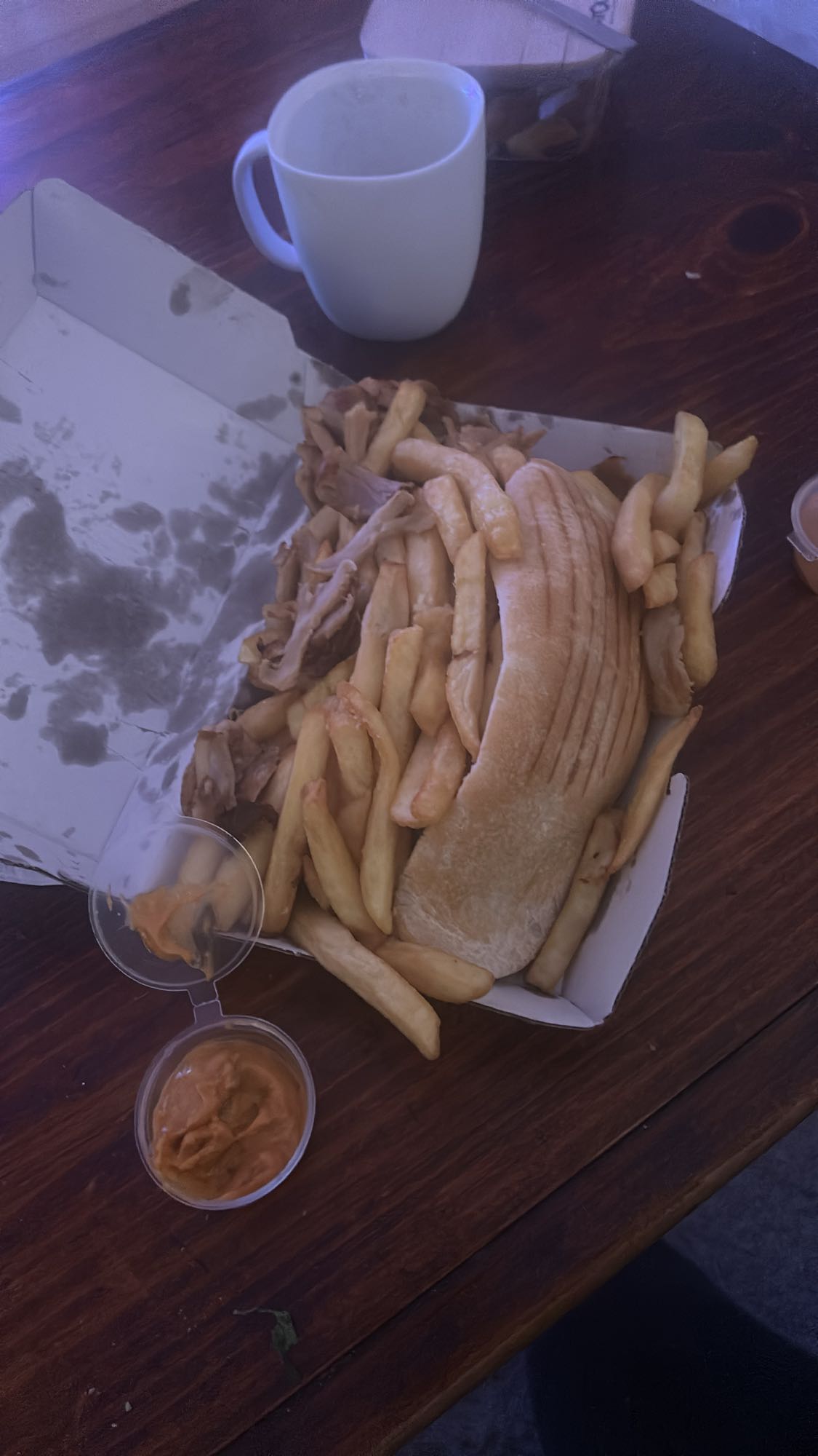 Sandwich kebab frites