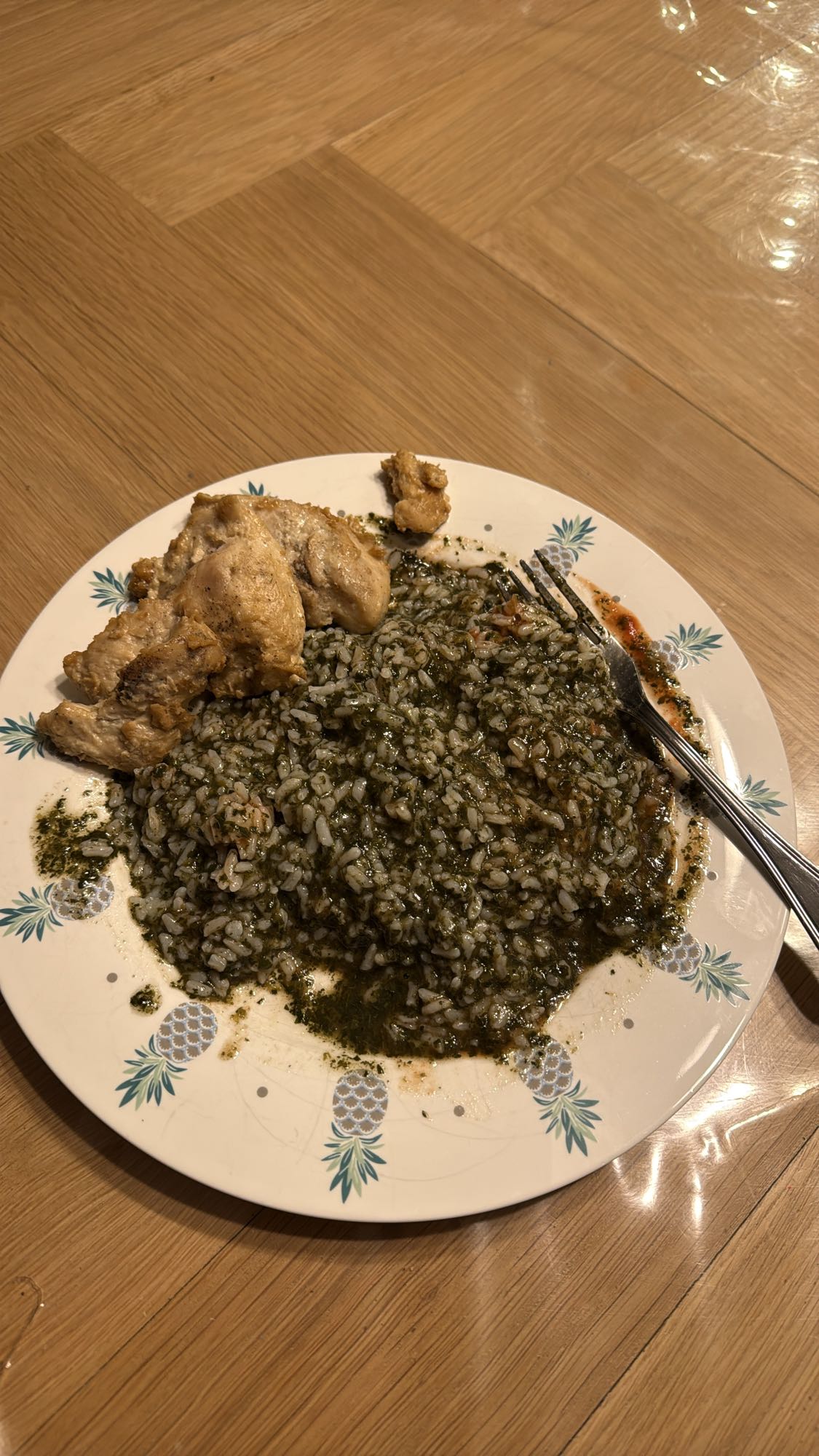 Chicken with herbed rice
