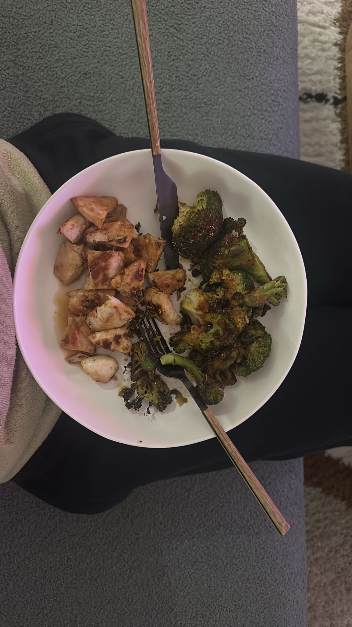 Poulet et brocoli grillés