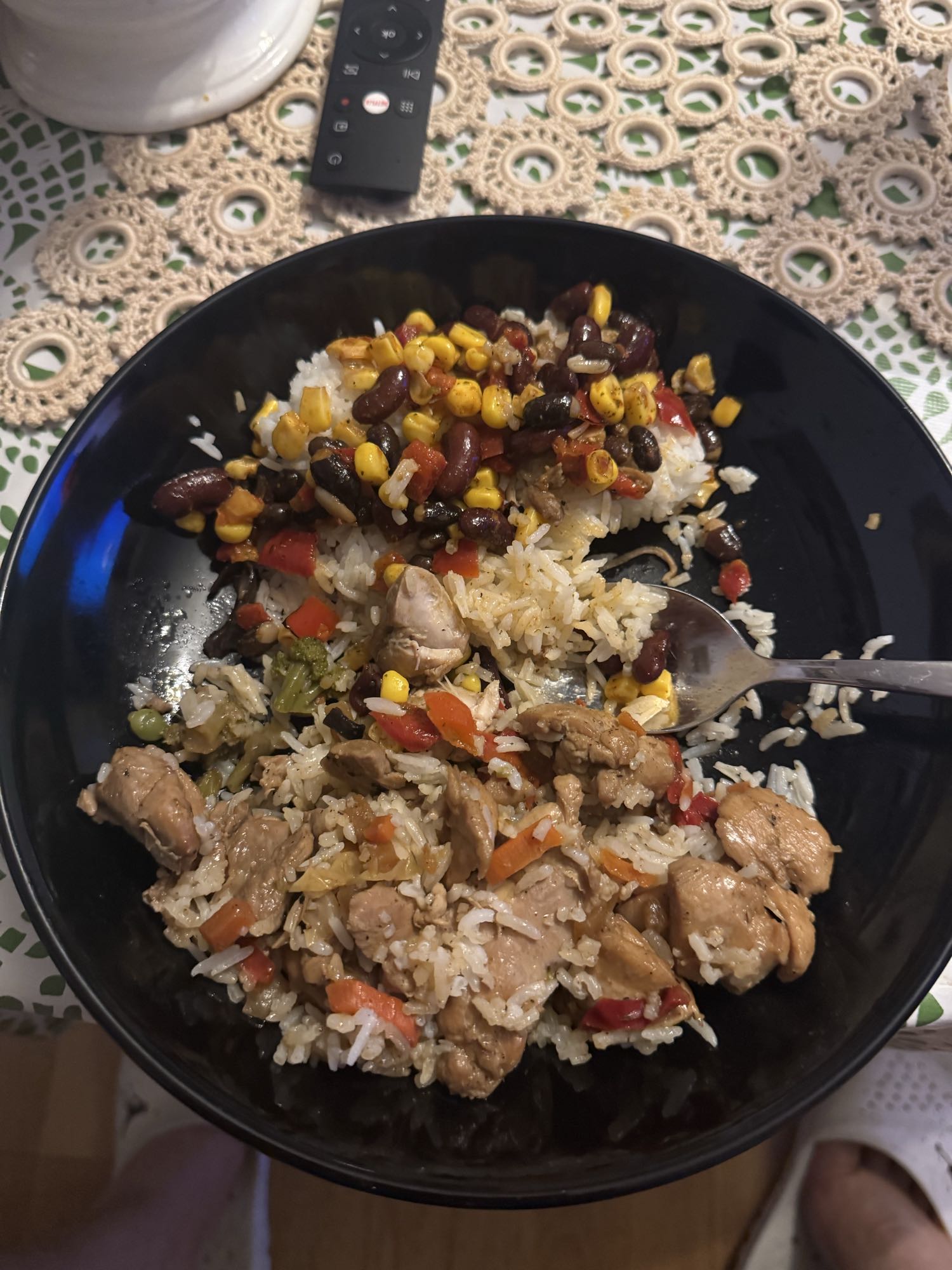 Kycklingris med bönor