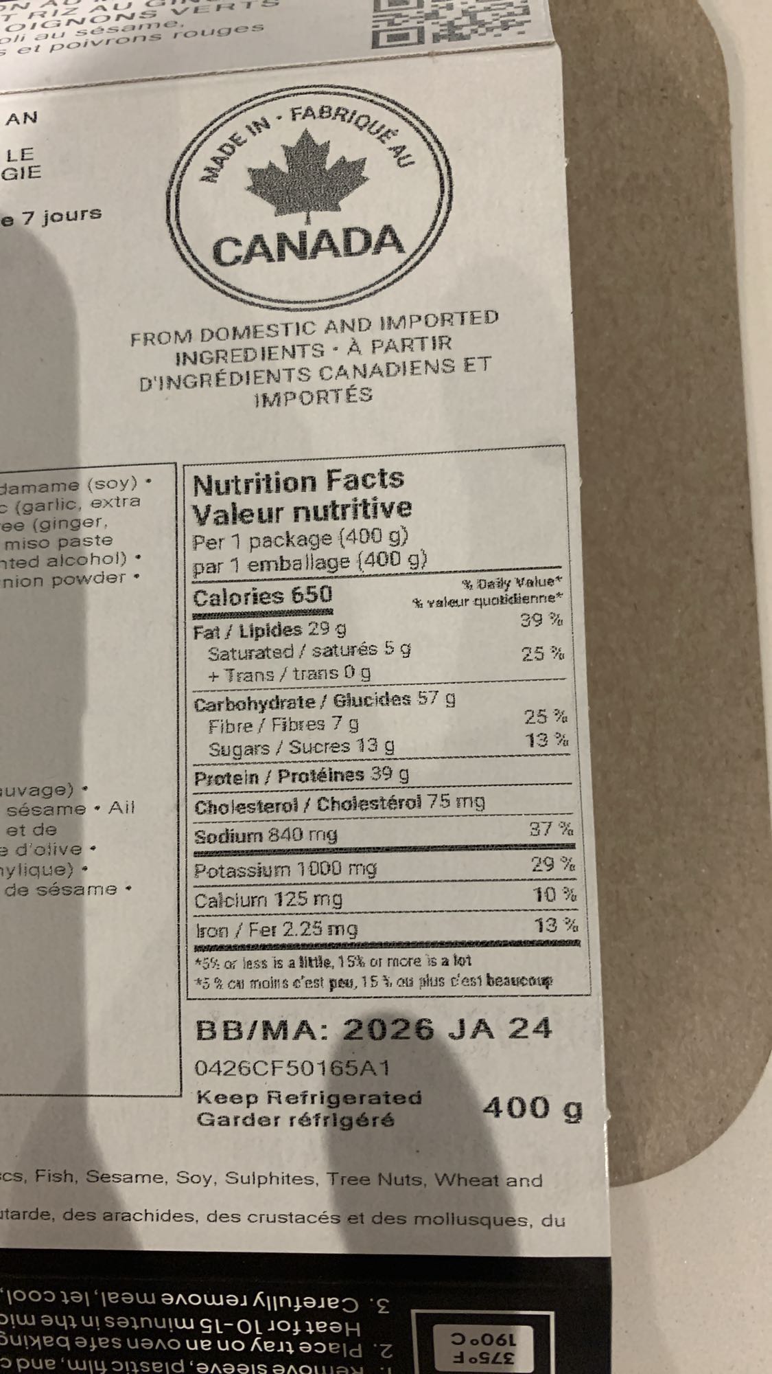 repas protéiné soja