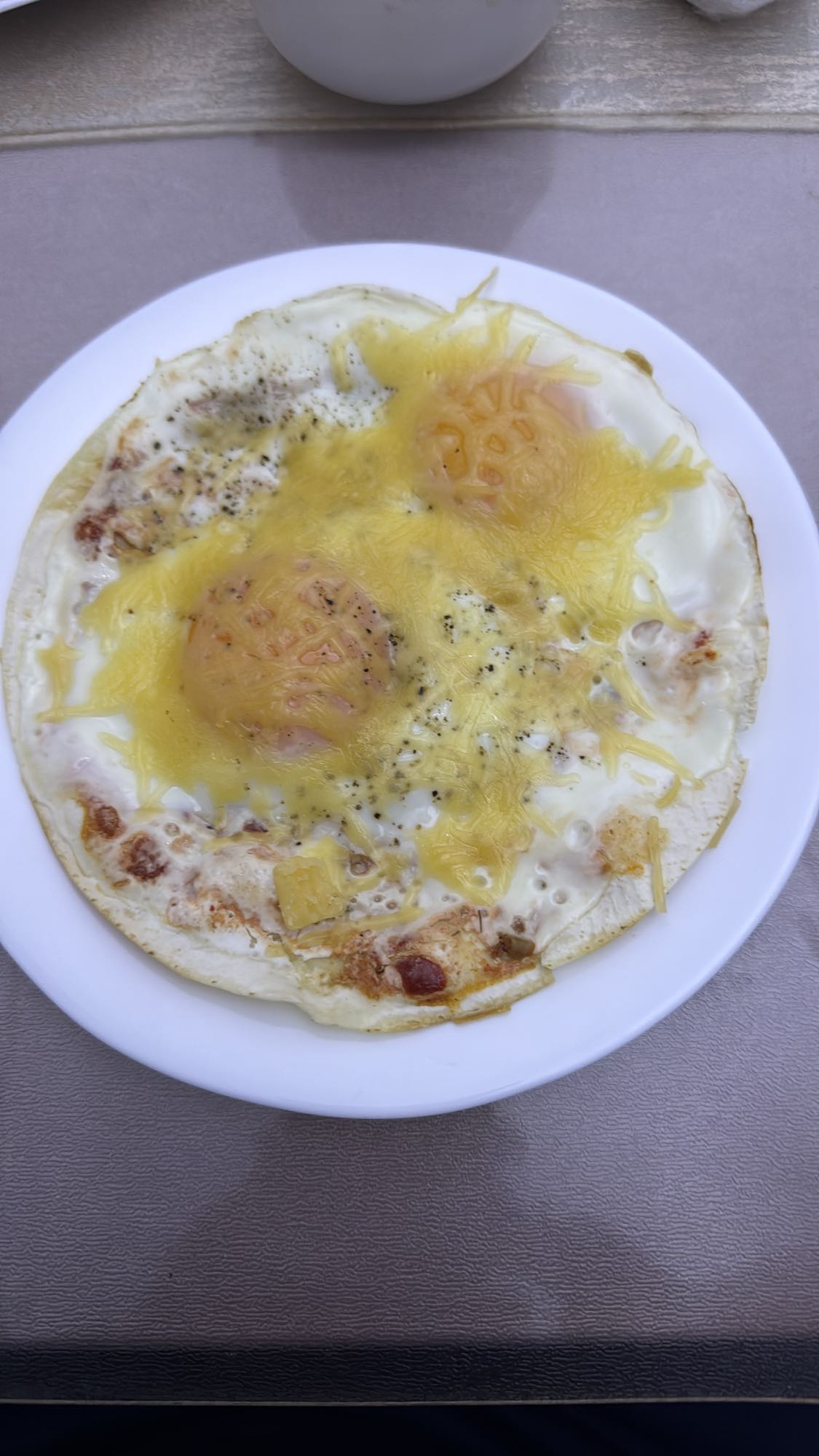 яичница с сыром